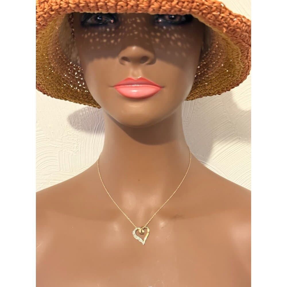 14k/10K Diamond Heart Necklace - Thumbnail 6