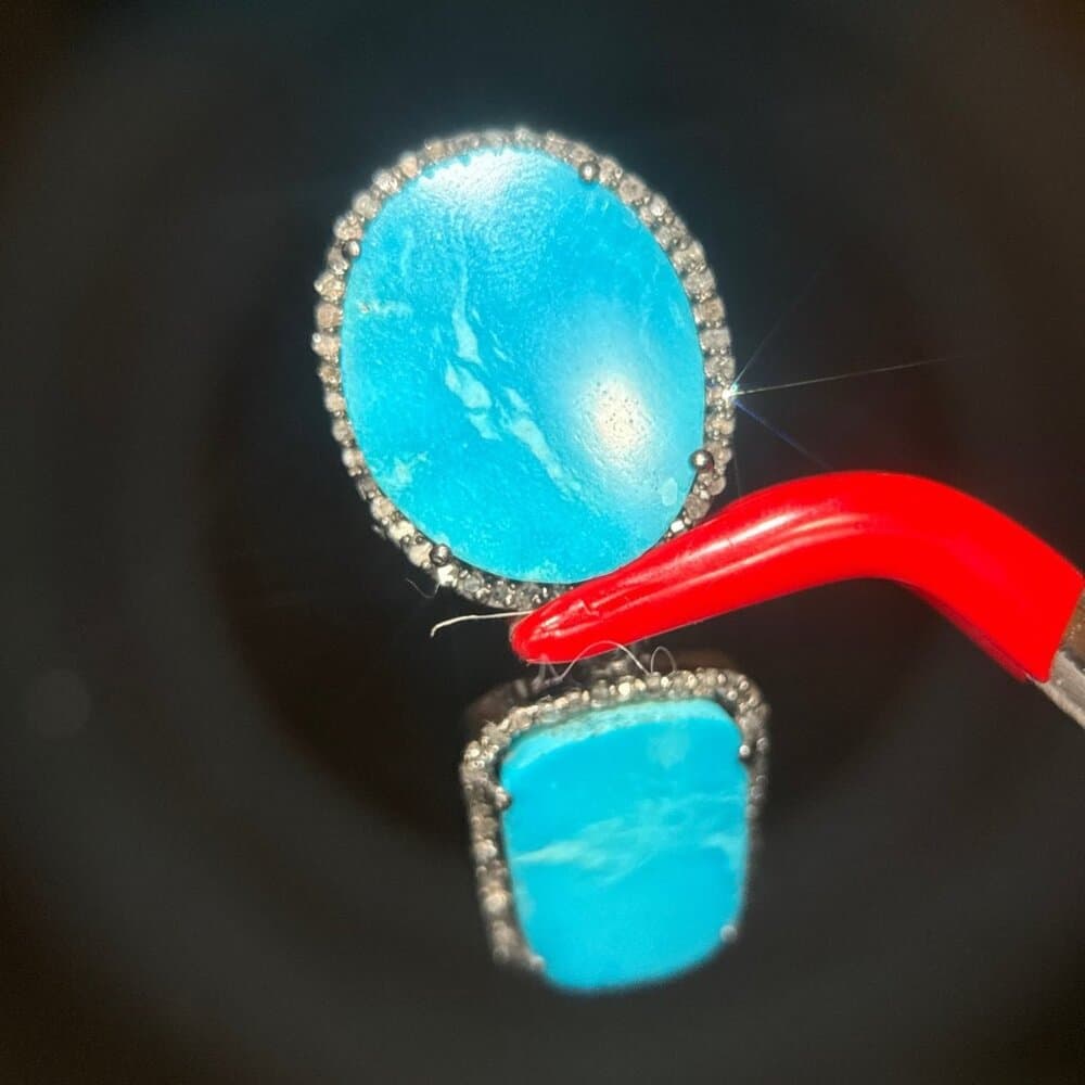 Turquoise Black Crystals Earrings in