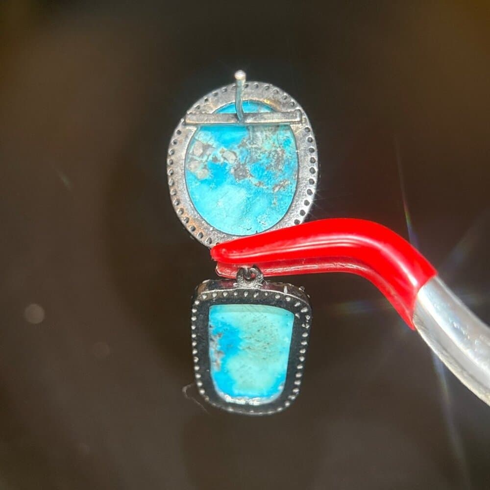 Turquoise Black Crystals Earrings in - Thumbnail 3