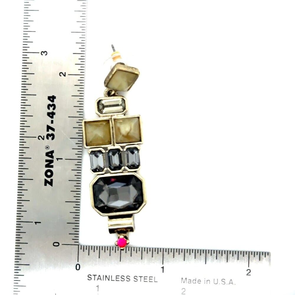 Multi-Stone with Pink End Stone Earrings - Thumbnail 6