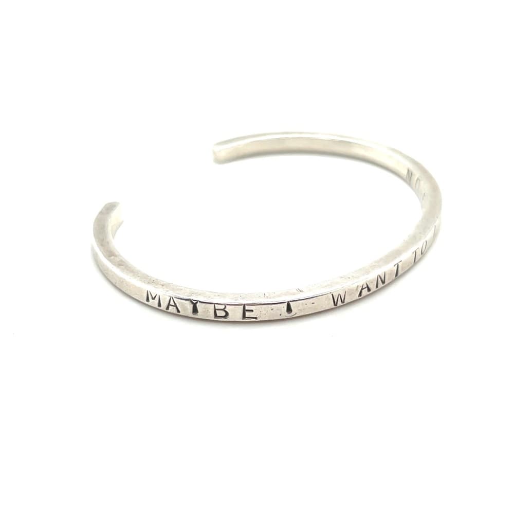 Silver Engraved I Want To Look Cheap Cuff (c1)