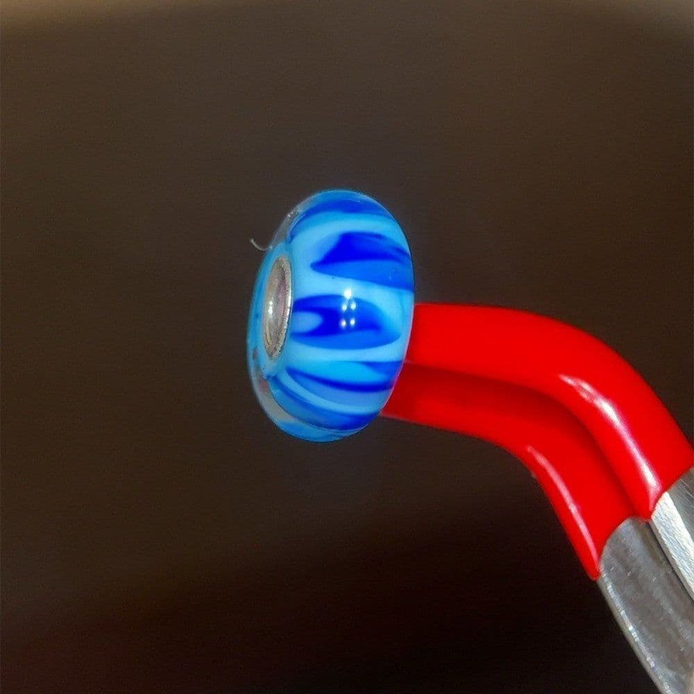 Trollbead Bluish Shadow Bead