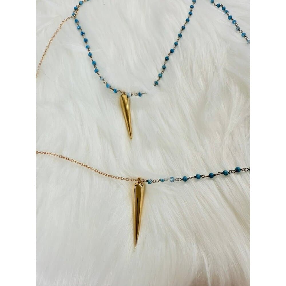 Turquoise/Horn Layered Necklace