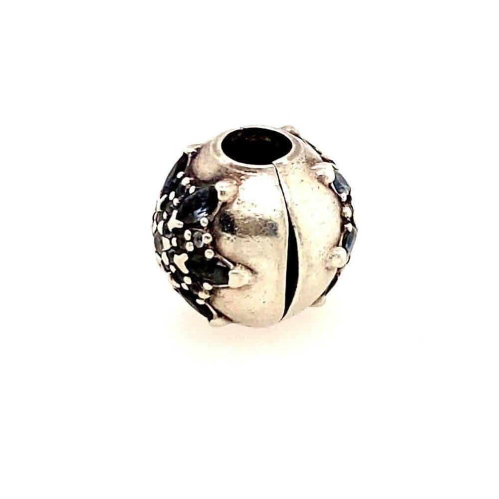 Pandora Blue/White CZ Star Clip
