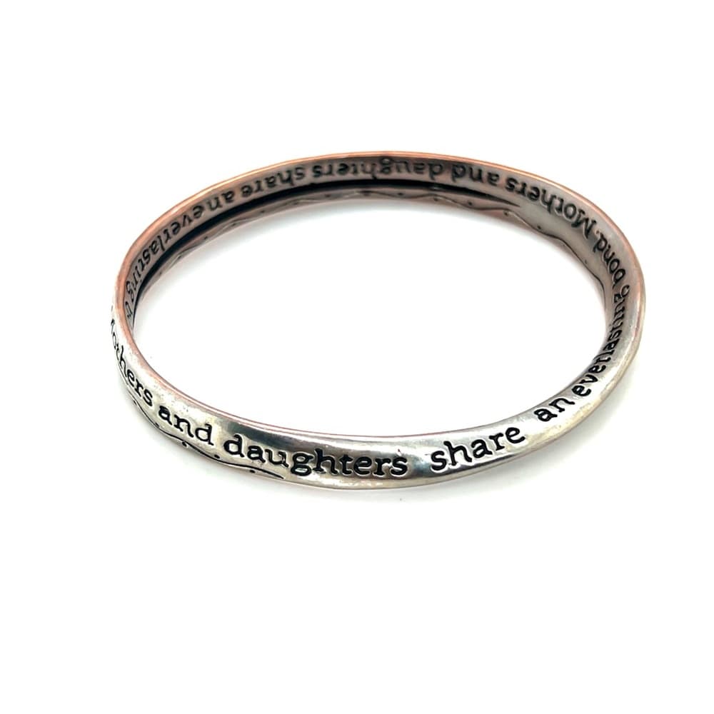 Mother & Daughter Silver Tone Bangle (c1)