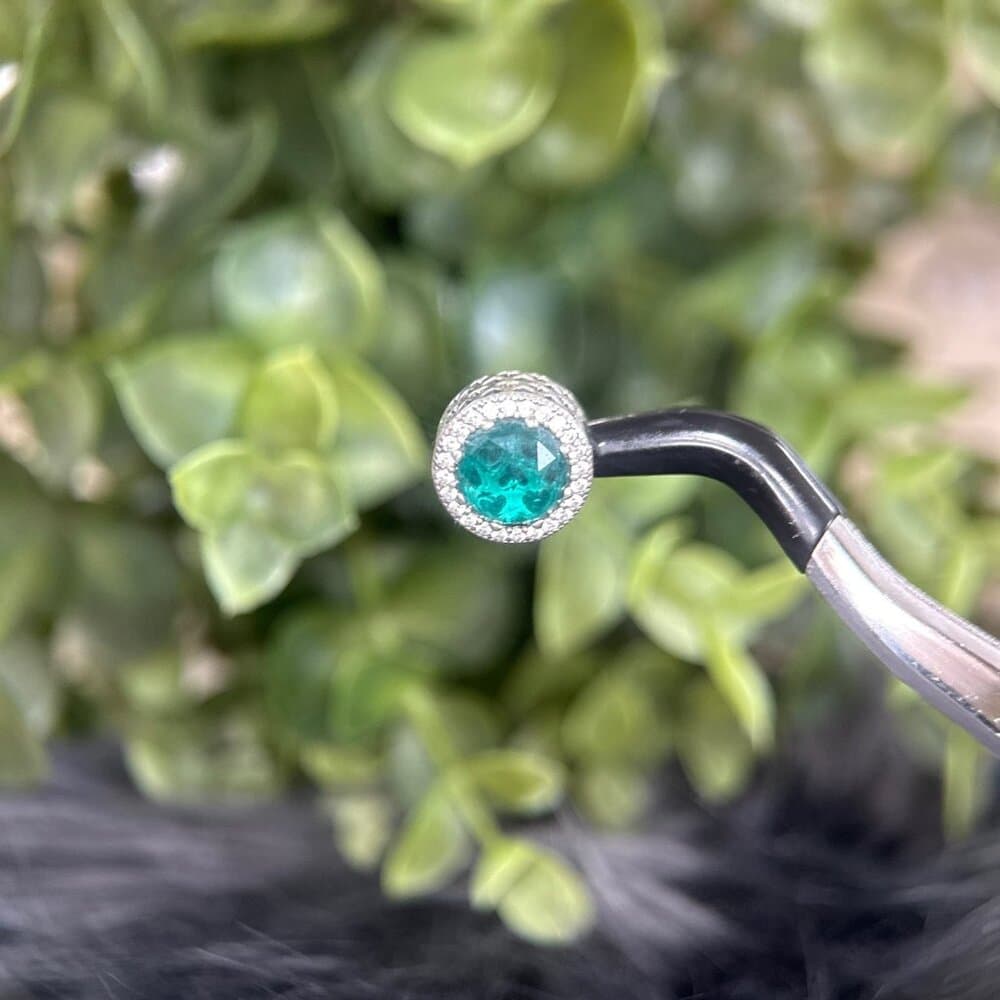 Pandora Sea Green Crystal Radiant Hearts Charm