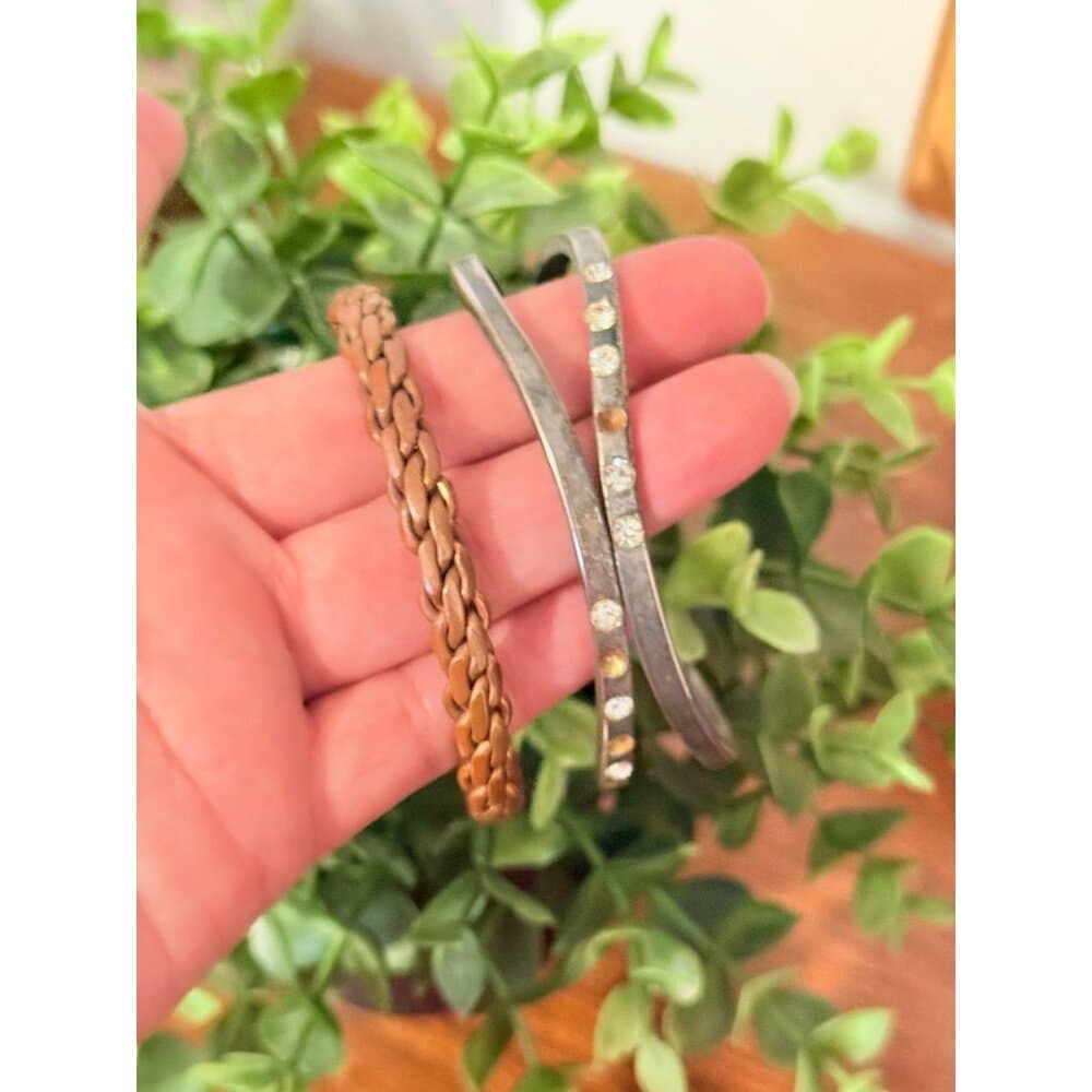 Brown & Rhinestones Cuffs (C1)