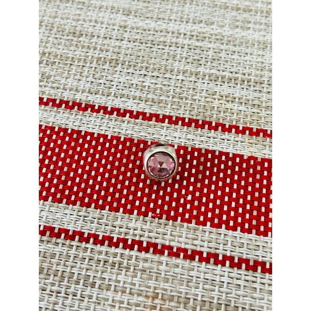 Pandora Pink Stone Round Cabuchon Charm