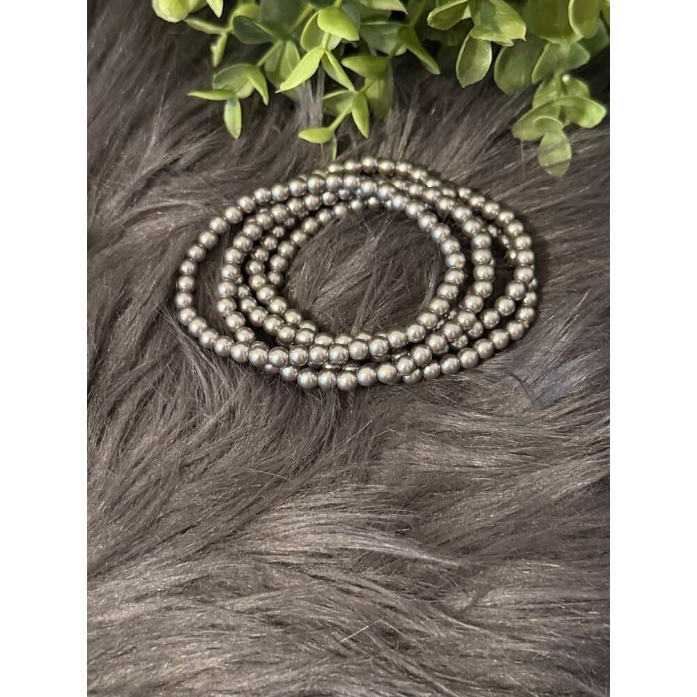 5 Sets Black Pearl Bracelets (c)