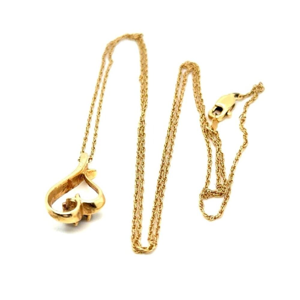 14K Gold Emeralds/Opal Long Chain Necklace