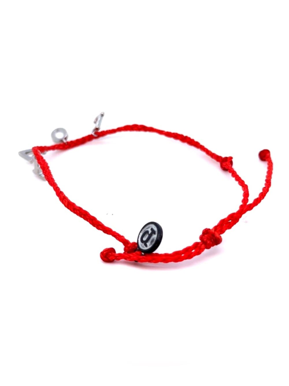Pura Vida Red Braided 'Love' Charm Bracelet