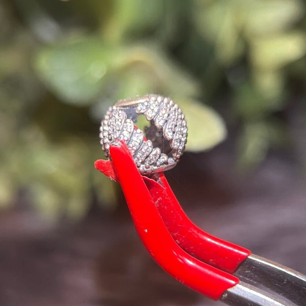 Pandora Pave Cz Angel Wing‎ Round Charm