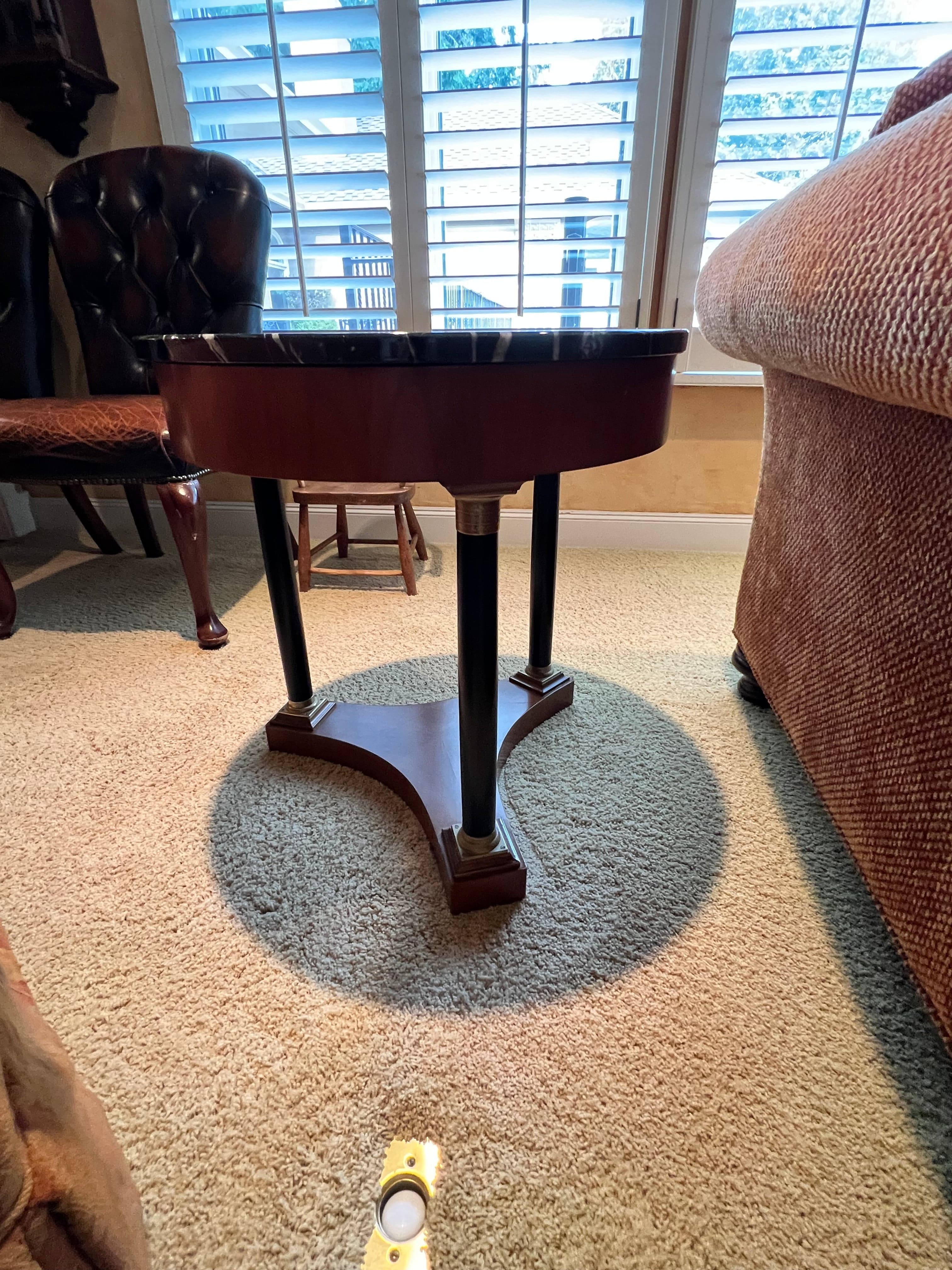 19th Century French Empire Round Marble Top End Table PD138-5 - Thumbnail 5