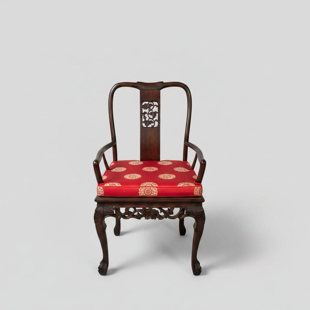 Set of 8 Asian Inspired Ornately Carved Dining Chairs PD138-14 - Thumbnail 3