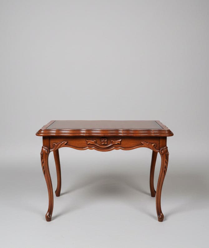 Antique Italian Carved Rectangular Side Table with Marble Top PD138-6 - Thumbnail 2