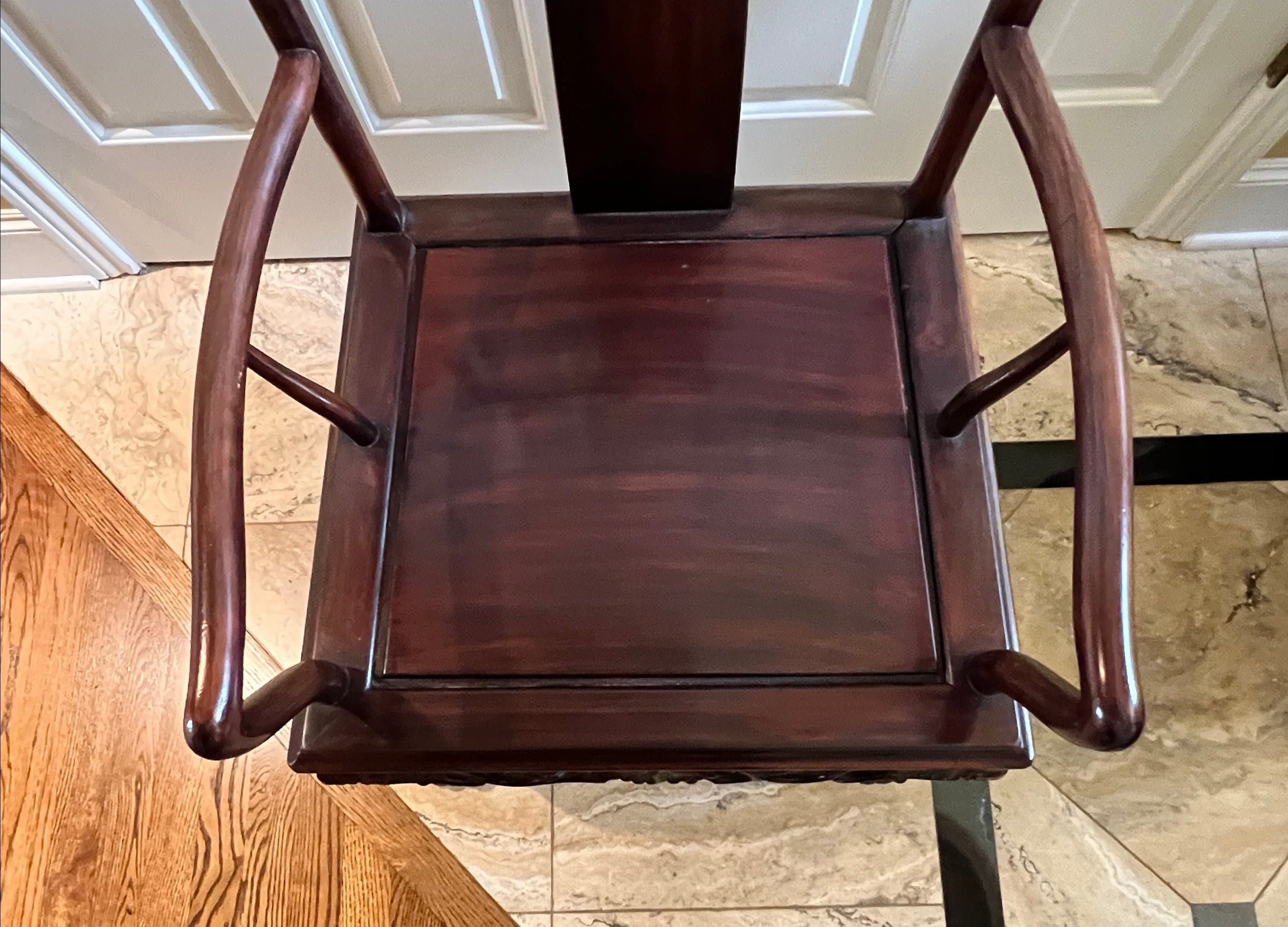 Set of 8 Asian Inspired Ornately Carved Dining Chairs PD138-14 - Thumbnail 11