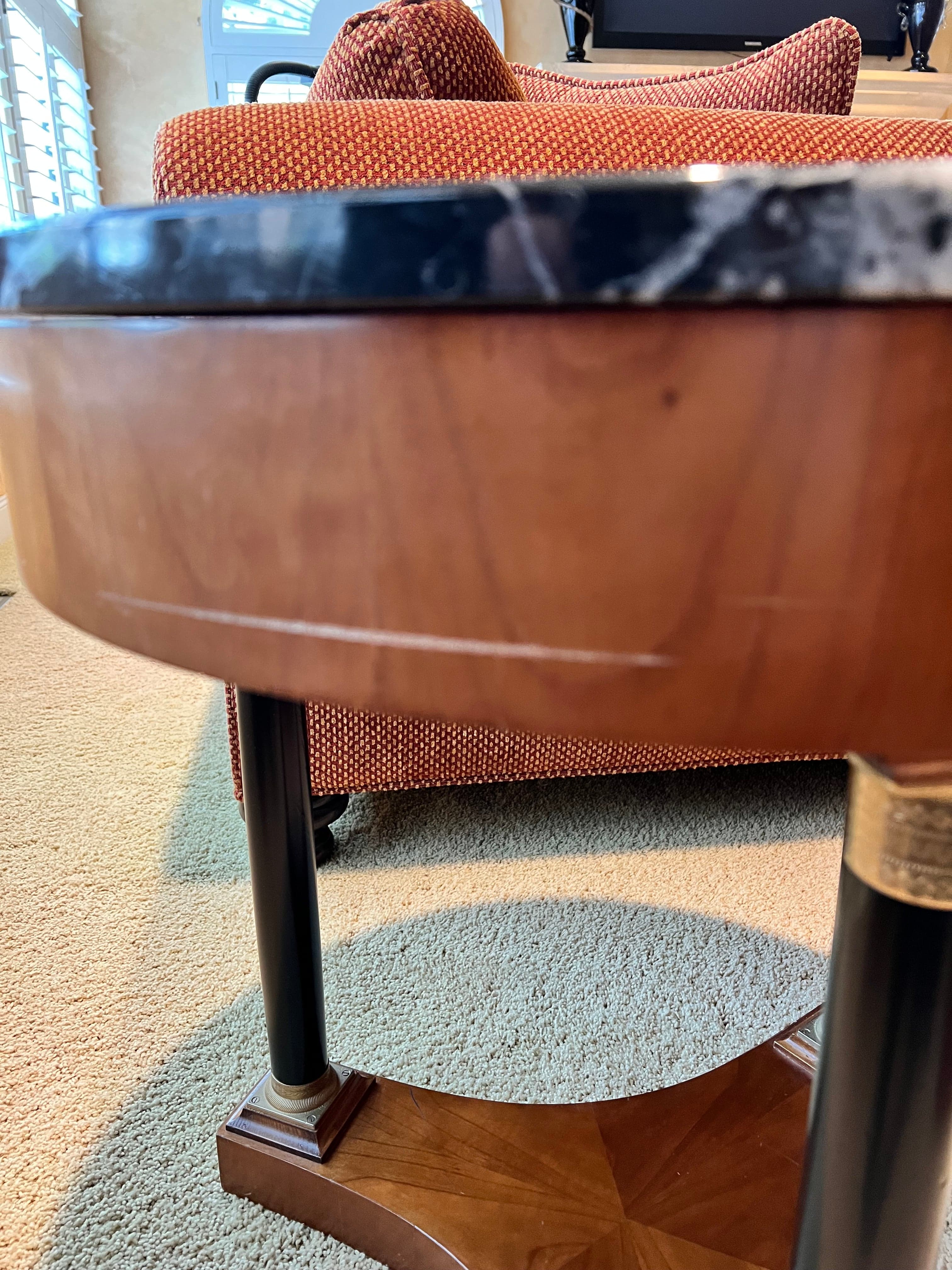 19th Century French Empire Round Marble Top End Table PD138-5 - Thumbnail 4