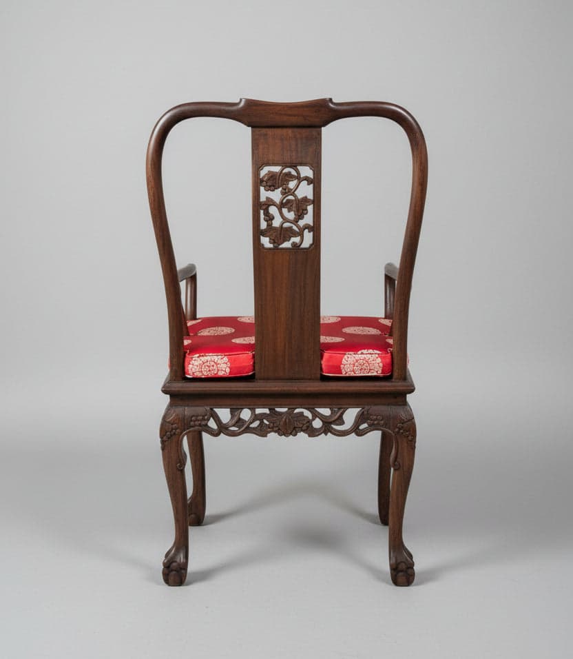 Set of 8 Asian Inspired Ornately Carved Dining Chairs PD138-14 - Thumbnail 10