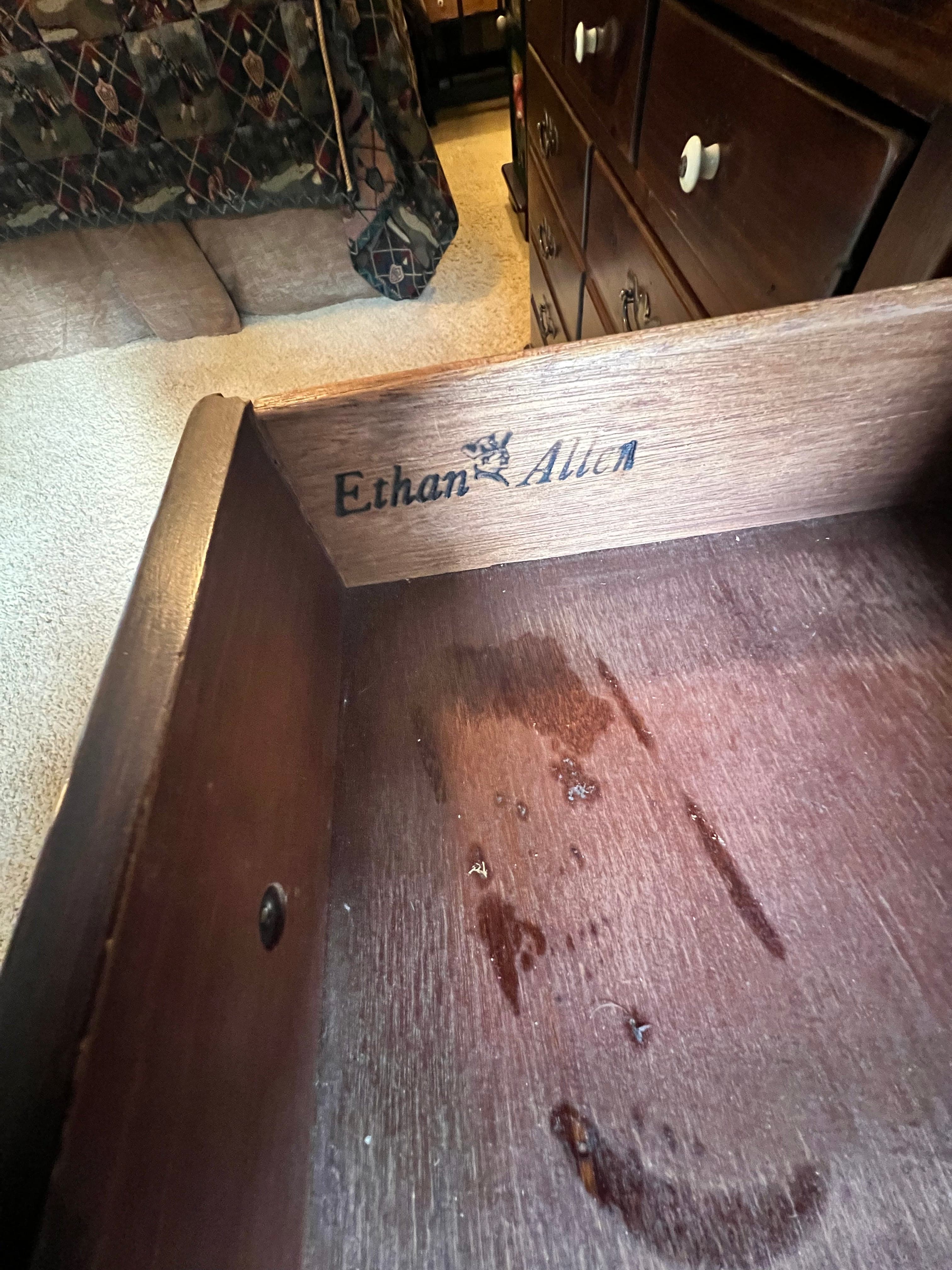1970s Vintage Ethan Allen Old Tavern Shutter Door Cabinets PD138-23 - Thumbnail 11