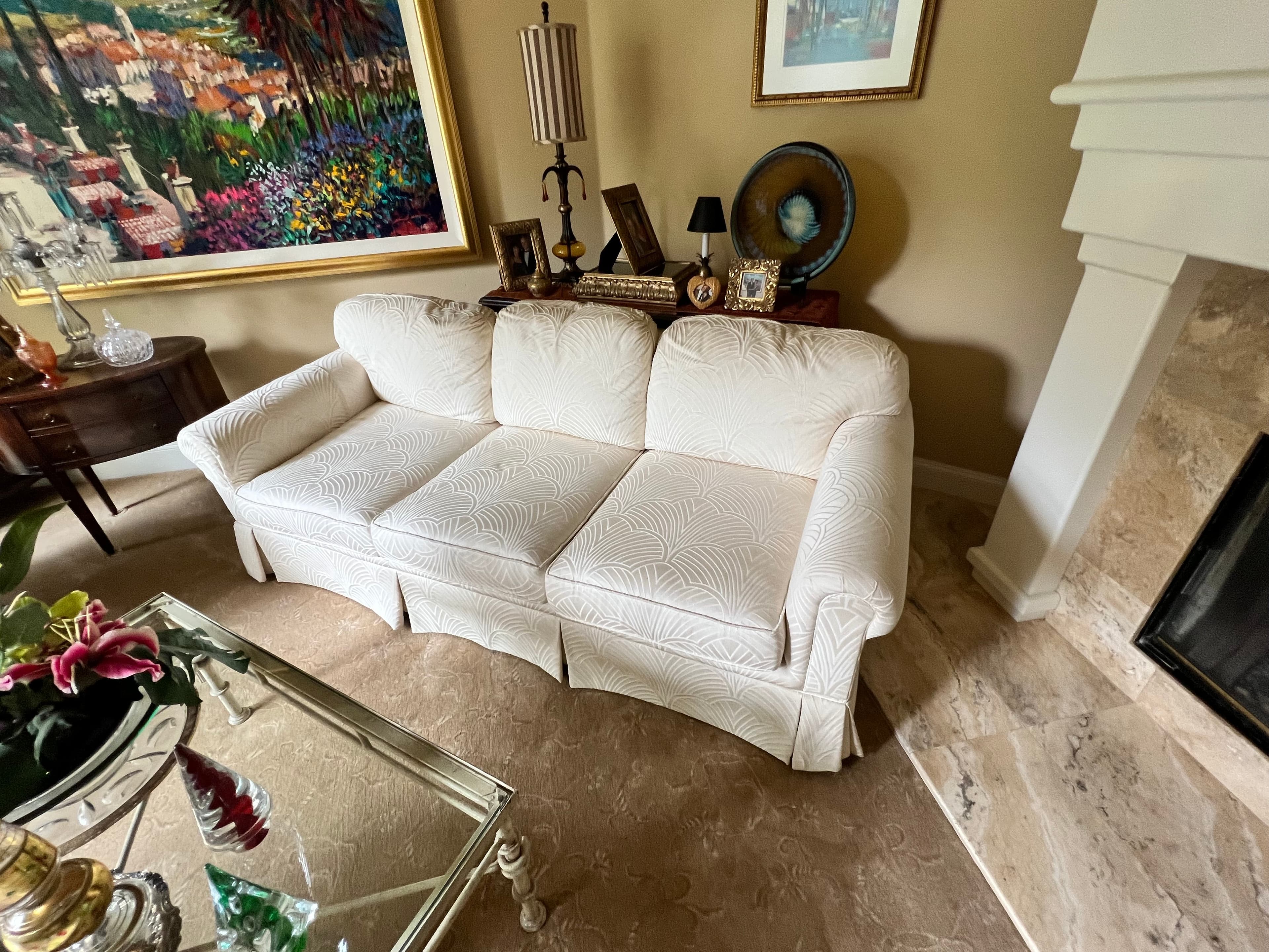 Pennsylvania House Criterion 60 Cream Three Cushion Sofa PD138-16 - Thumbnail 3