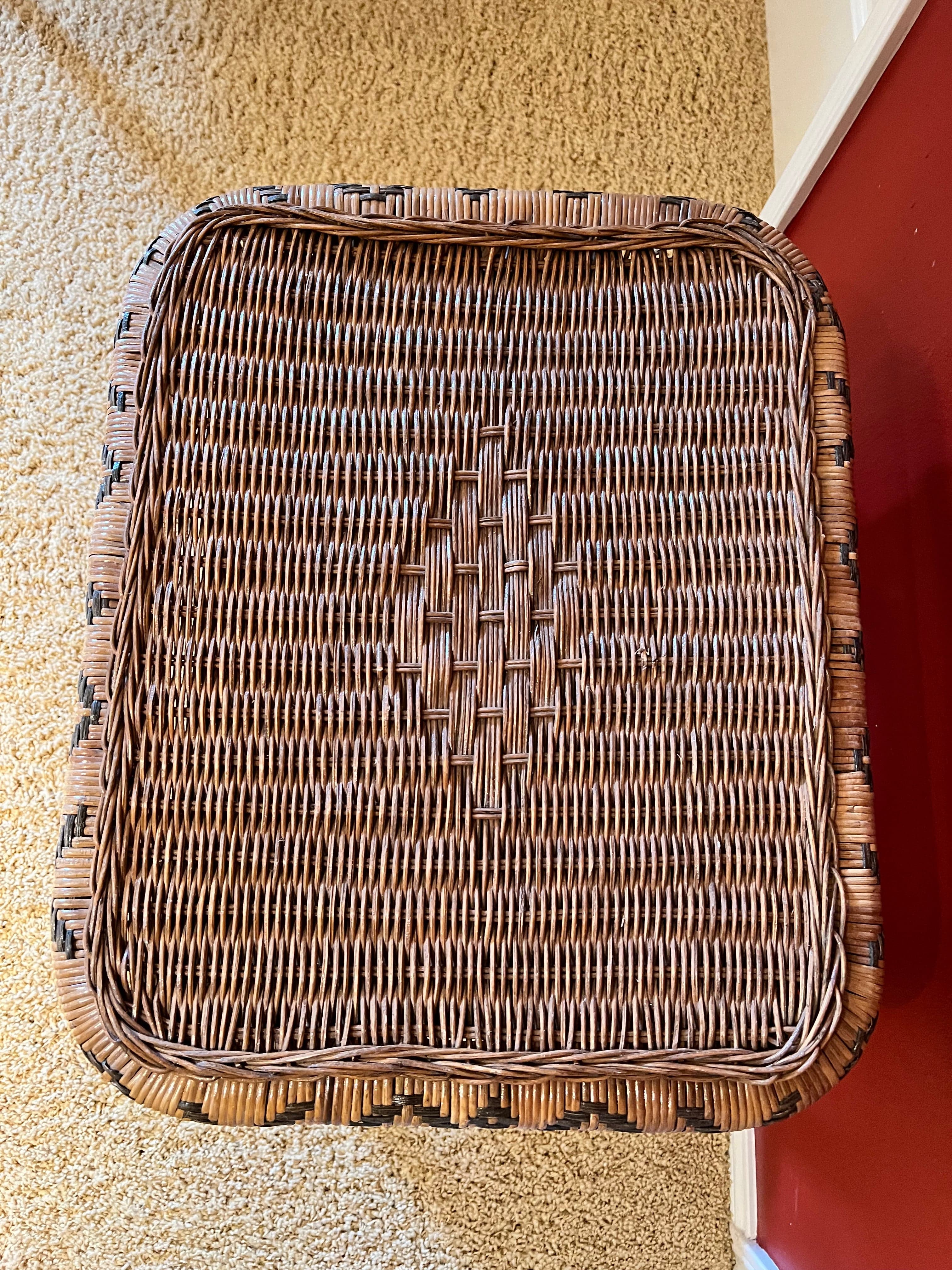 Two Toned Wicker Side Table/Nightstand PD138-40 - Thumbnail 5