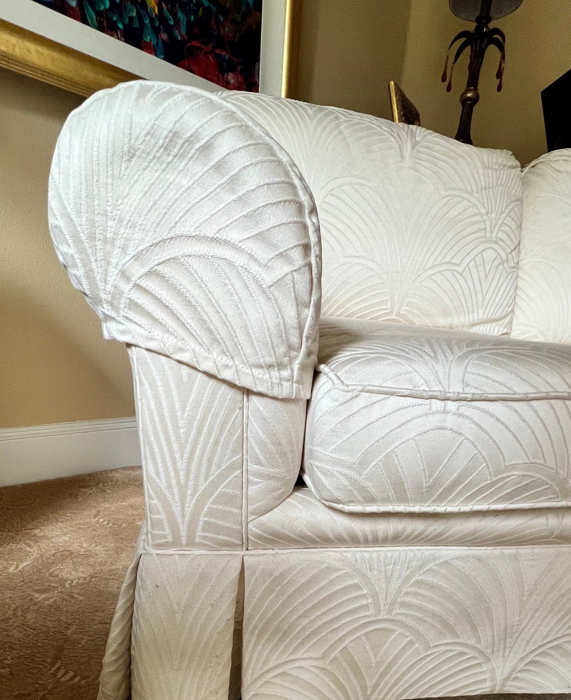 Pennsylvania House Criterion 60 Cream Three Cushion Sofa PD138-16 - Thumbnail 7