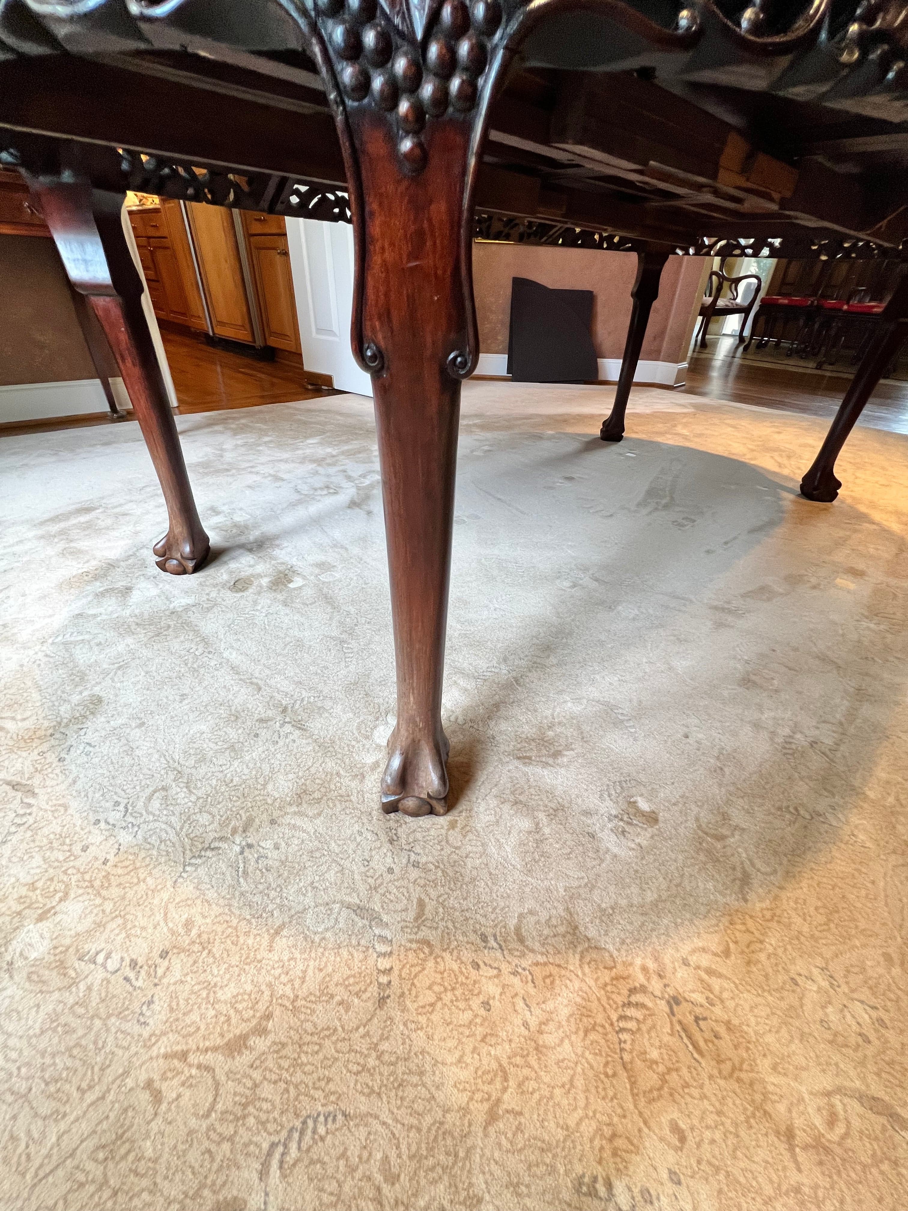 Gorgeous Vintage Chinese Carved Rosewood Dining Table PD138-12 - Thumbnail 9