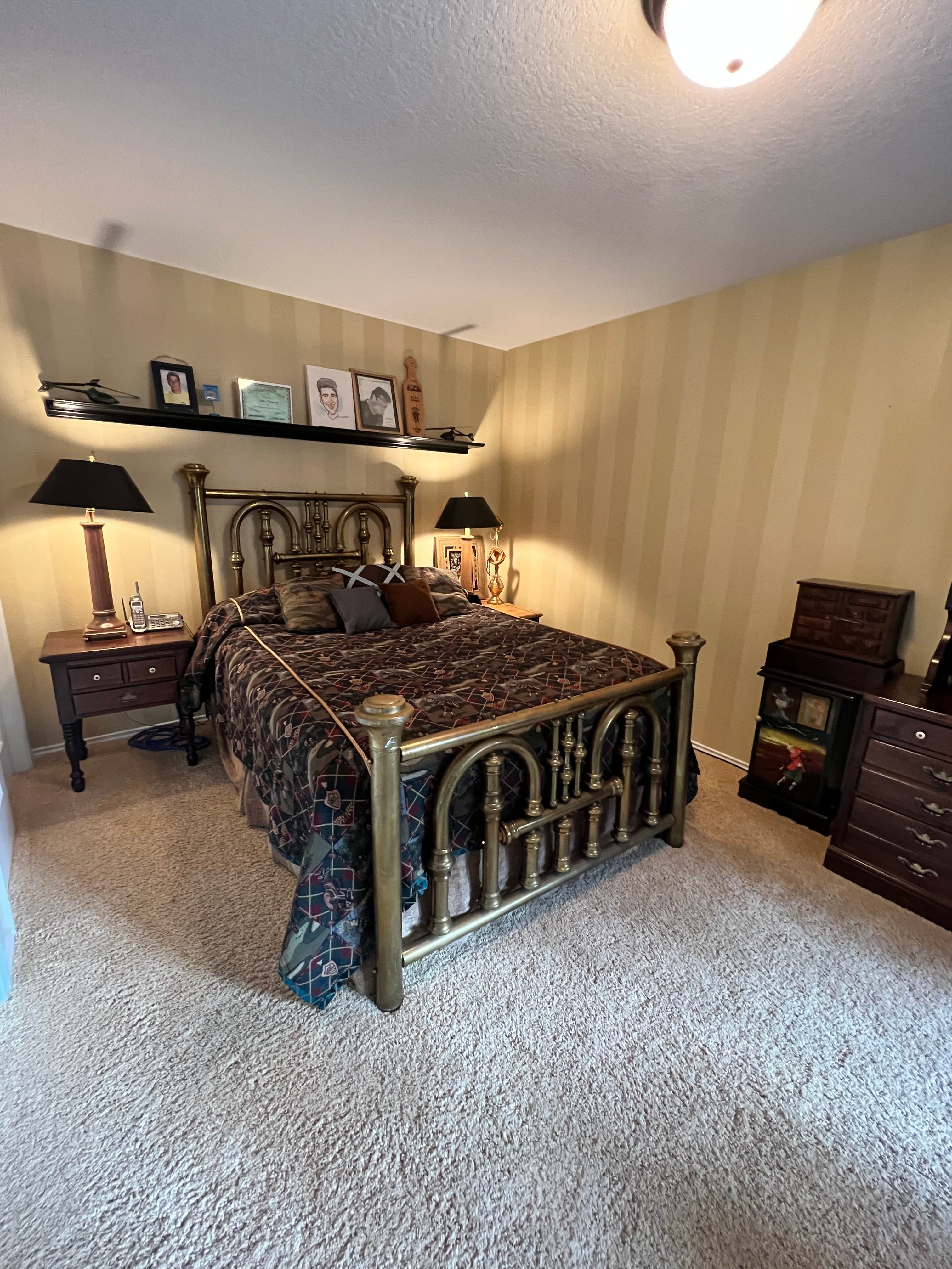 Vintage Brass Tube Queen Bed Headboard & Footboard PD138-22 - Thumbnail 3