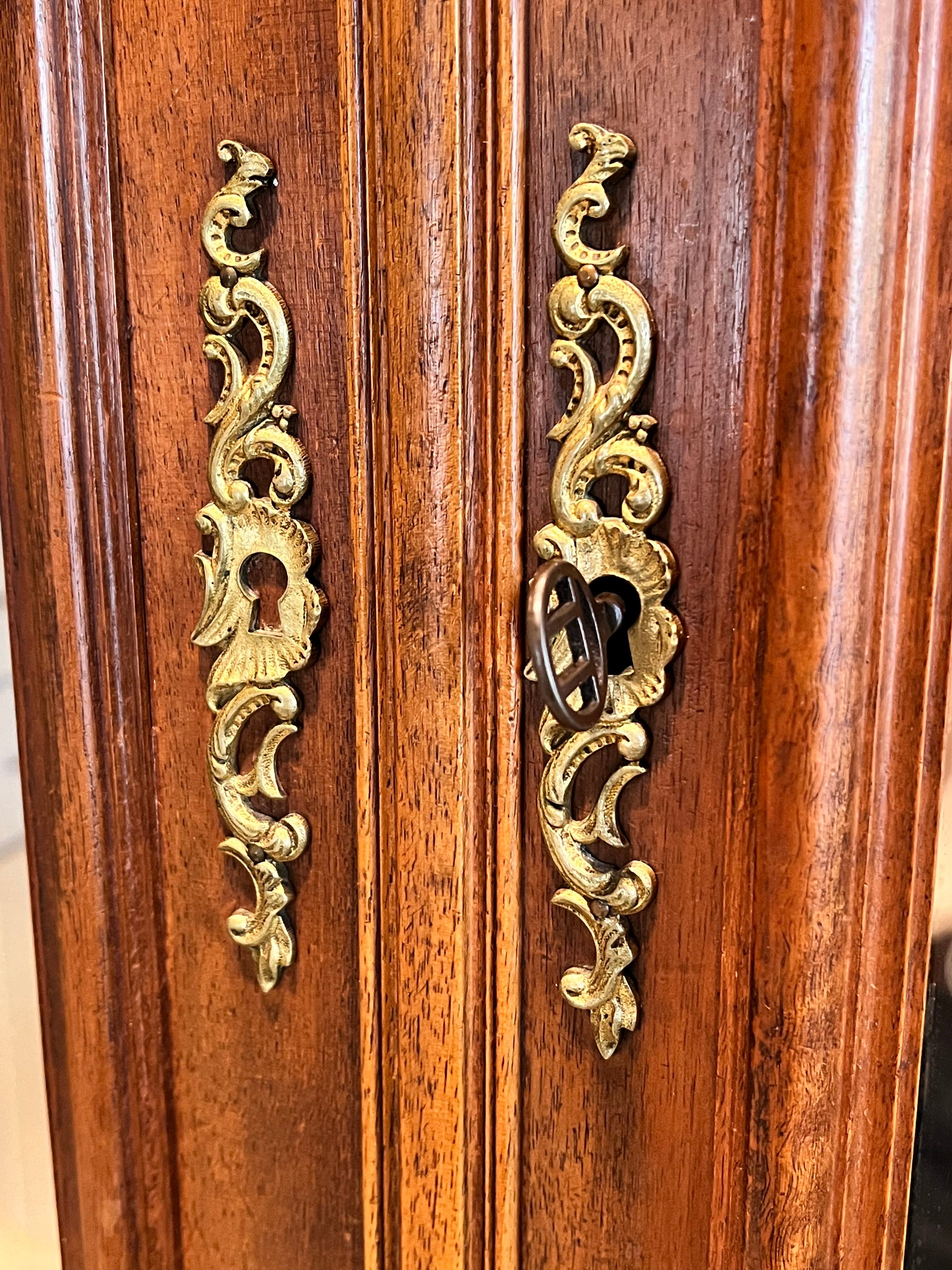 Antique Carved Double Door Armoire w Beveled Mirrors circa 1890 PD138-20 - Thumbnail 10