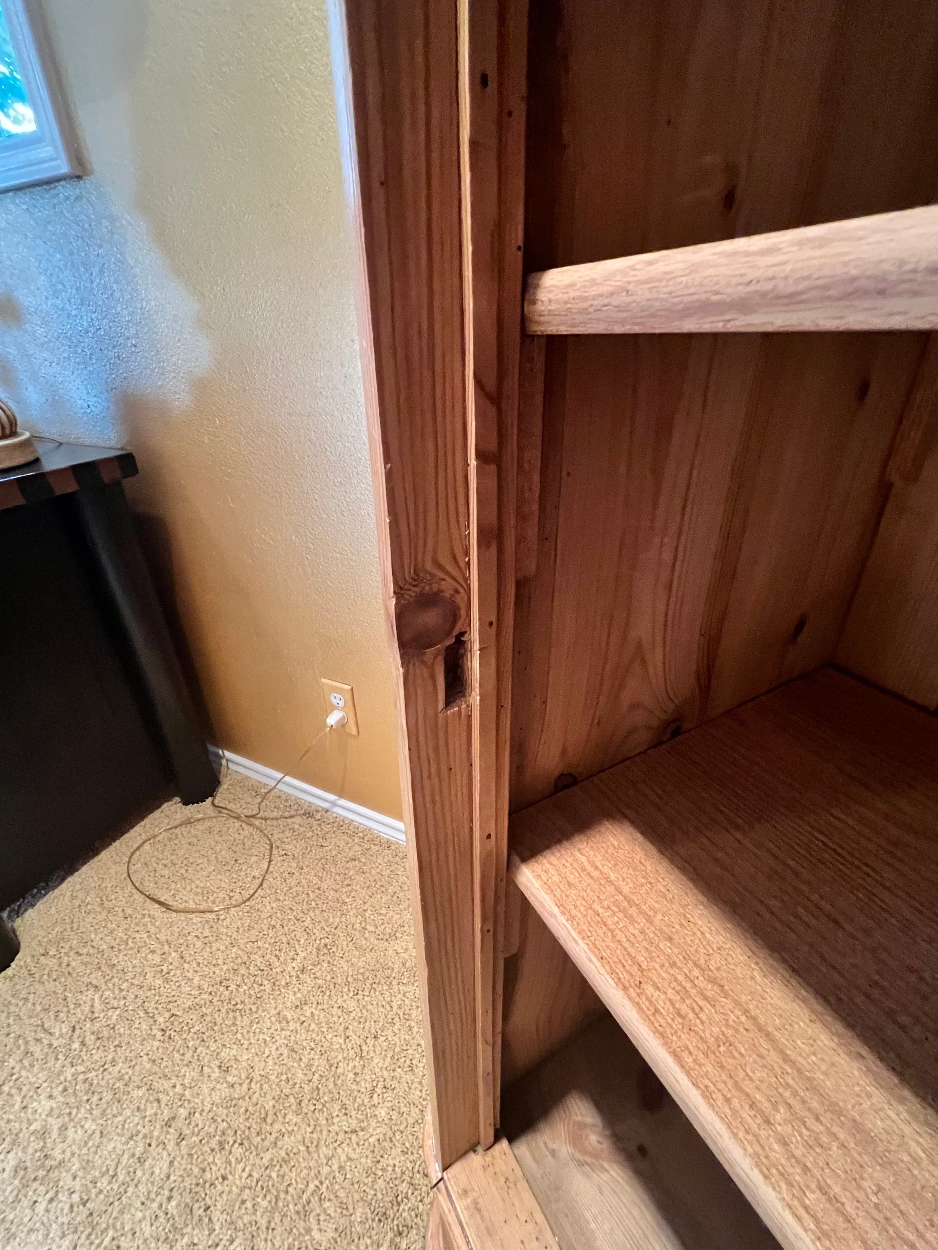 Narrow Antique Pine Cupboard/Armoire PD138-41 - Thumbnail 11