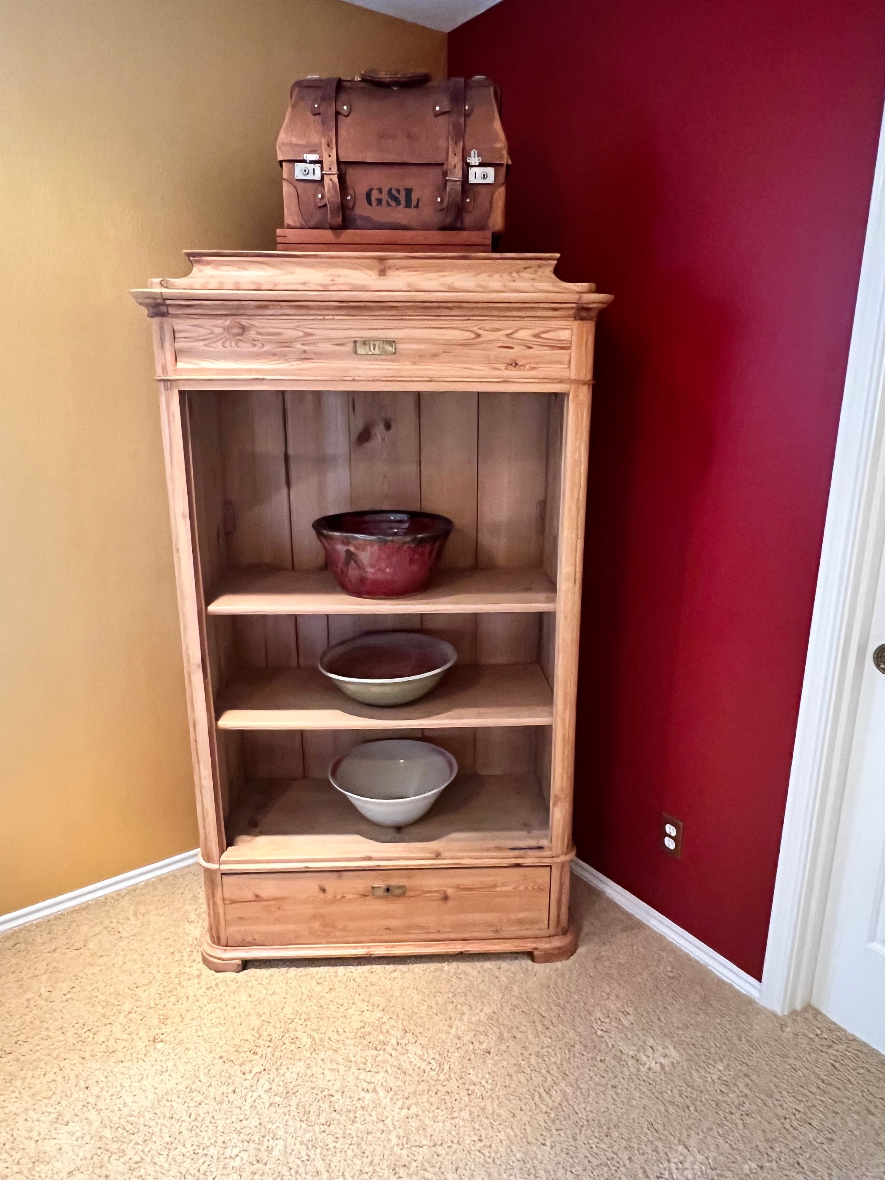 Narrow Antique Pine Cupboard/Armoire PD138-41 - Thumbnail 3