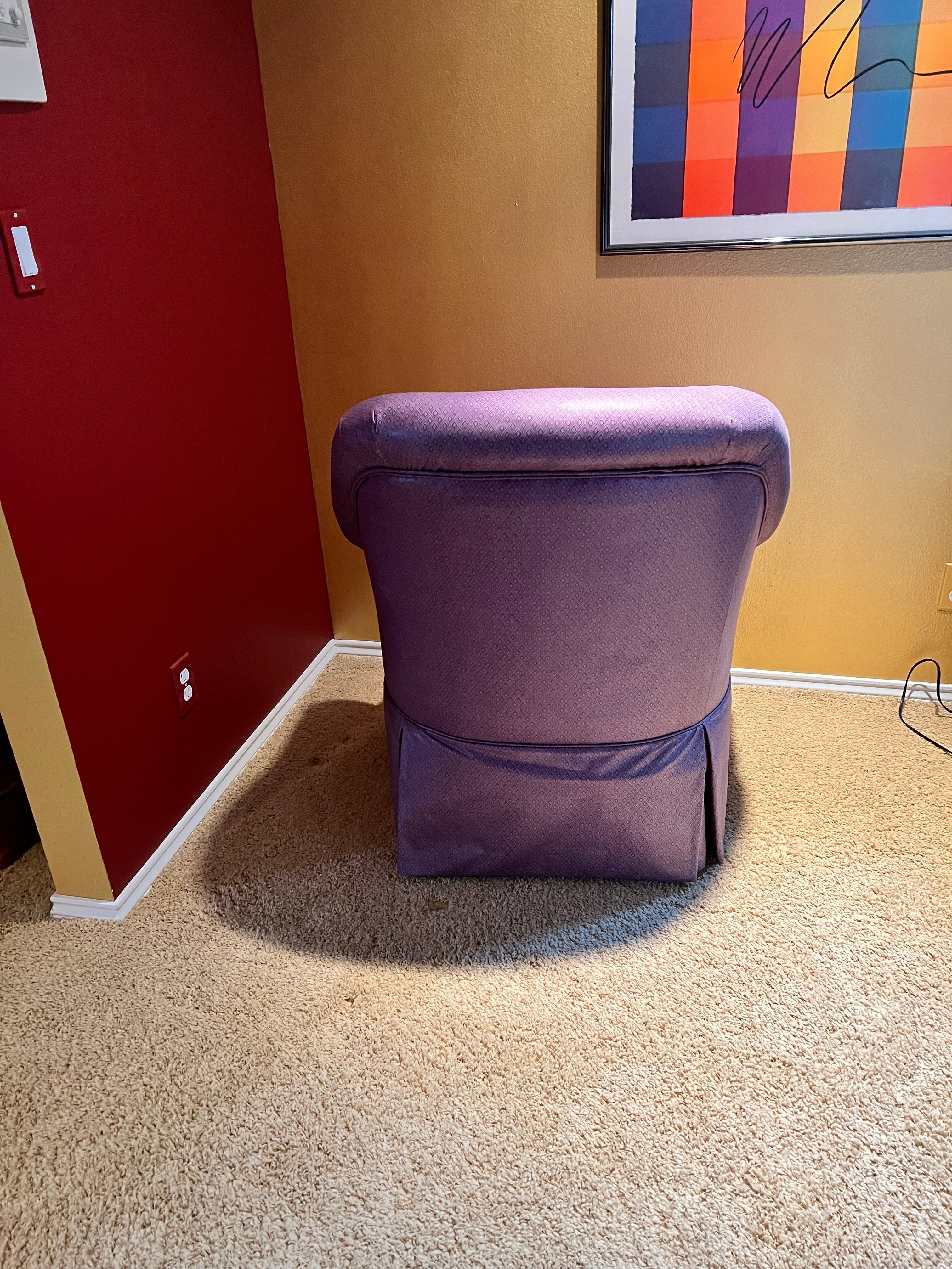 Pennsylvania House Purple Upholstered Tufted Curved Back Accent Chair PD138-37 - Thumbnail 5