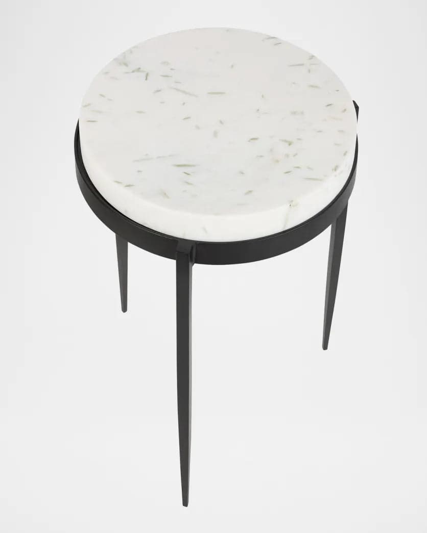 Designer Home Marble Top Kelsie End Table FFE-1400 - Thumbnail 2