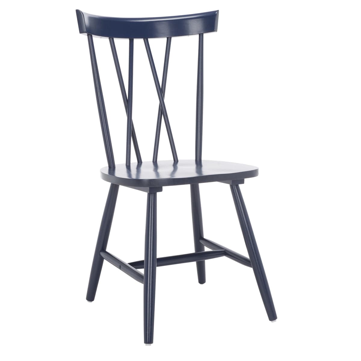 2 Pair (4 Chairs) Friar Dining Chair - Navy - Safavieh FFE-1427 - Thumbnail 5