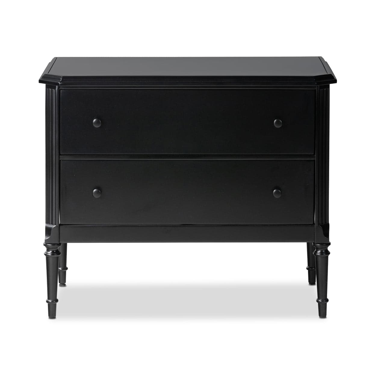 Four Hands 2 Drawer Black Lendon Nightstand FFE-1444 - Thumbnail 4