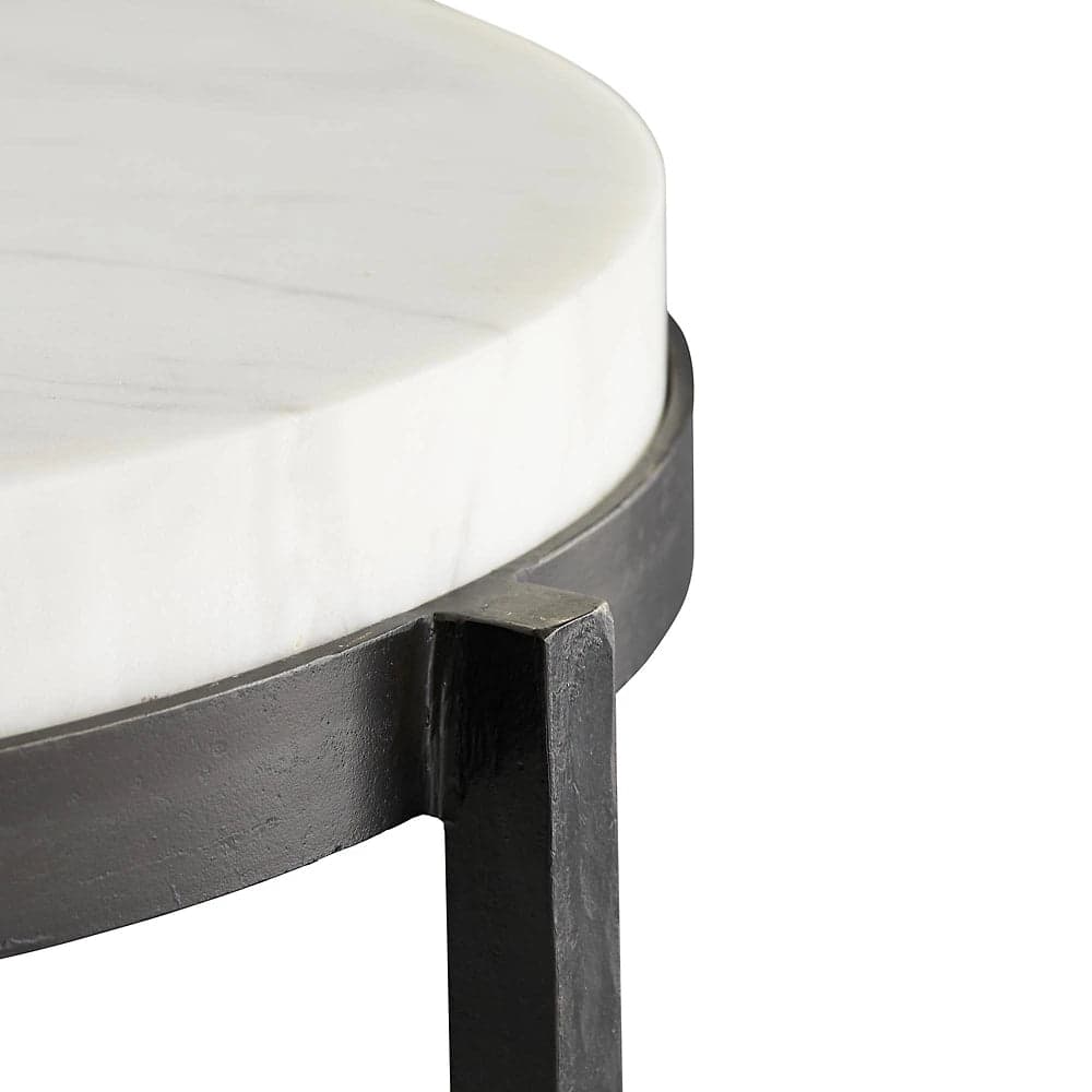 Designer Home Marble Top Kelsie End Table FFE-1400 - Thumbnail 3