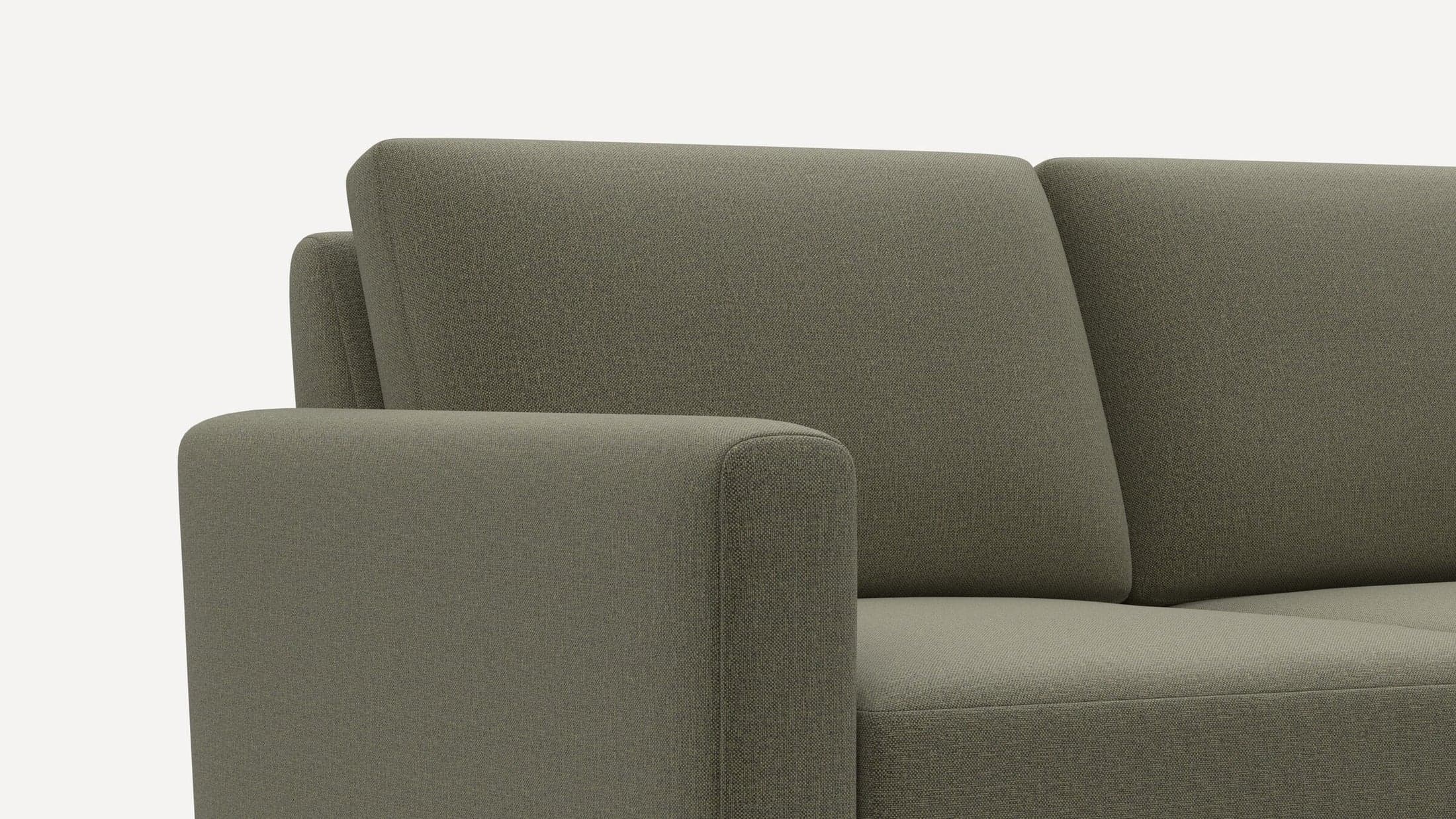 Burrow Nomad Plus Moss Green 3-Piece Sofa Couch Block Arm FFE-1454 - Thumbnail 2