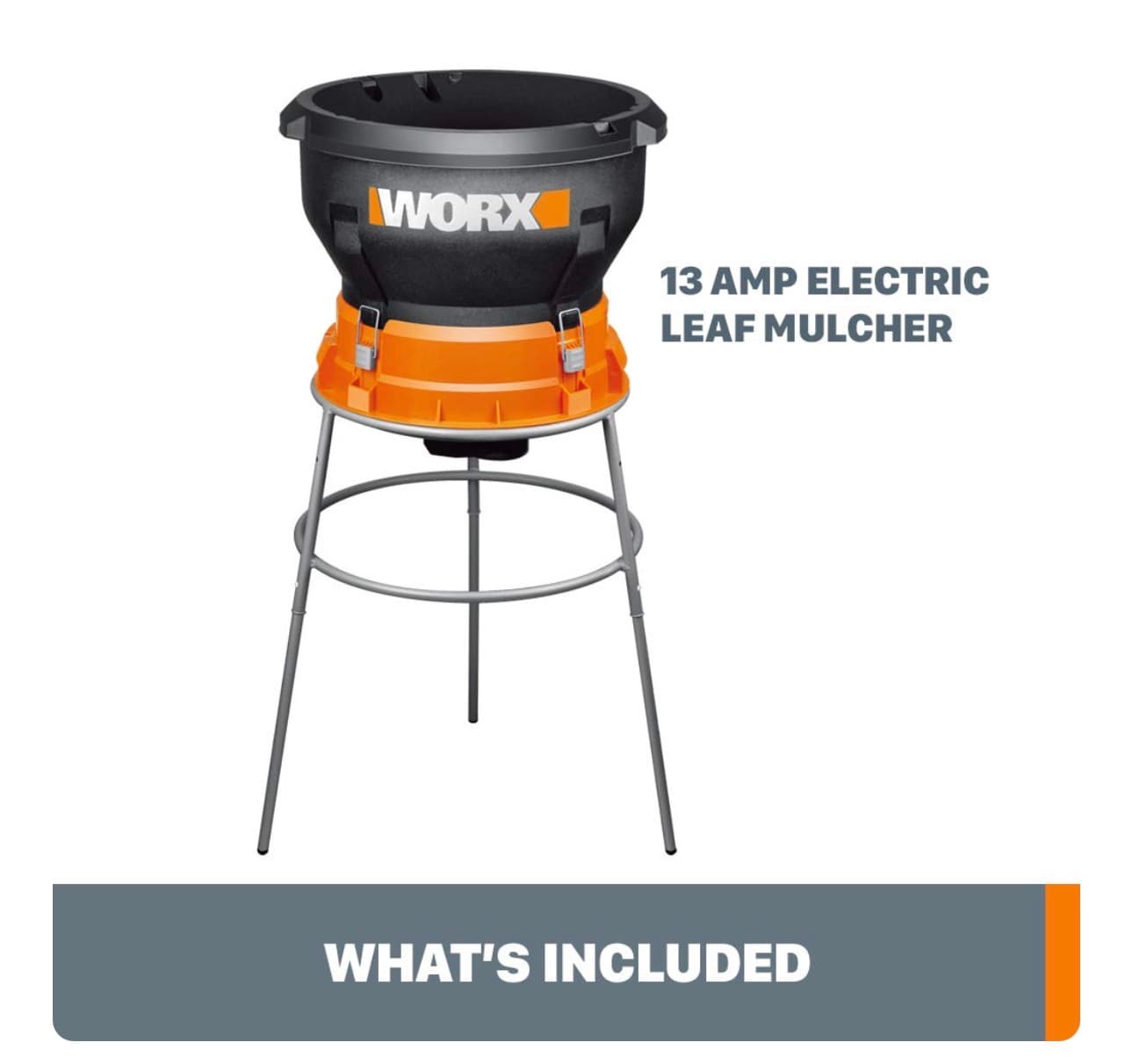 13 Amp Electric Leaf Mulcher, Leaf Shredder with High-Compression Mulching, Powerful & Compact Yard Waste Shredder, Corded, WG430 Electric Yard Tool - Thumbnail 6