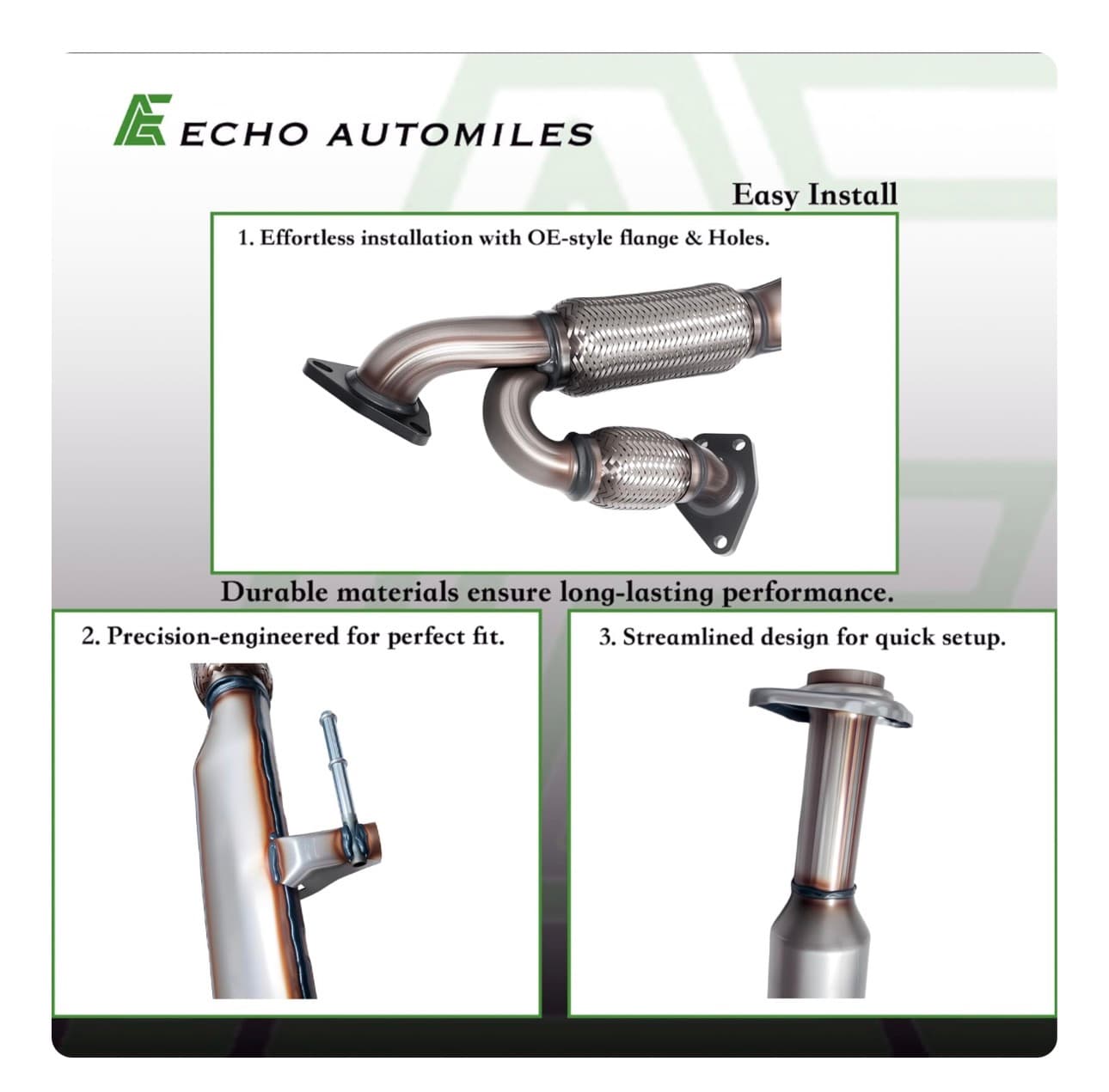 ECHO AUTOMILES Rear Catalytic Converter Compatible with Nissan Pathfinder 2016-2019, QX60 2014-2019, JX35 2013 3.5L Catalytic Convertor EPA Compliant - Thumbnail 3