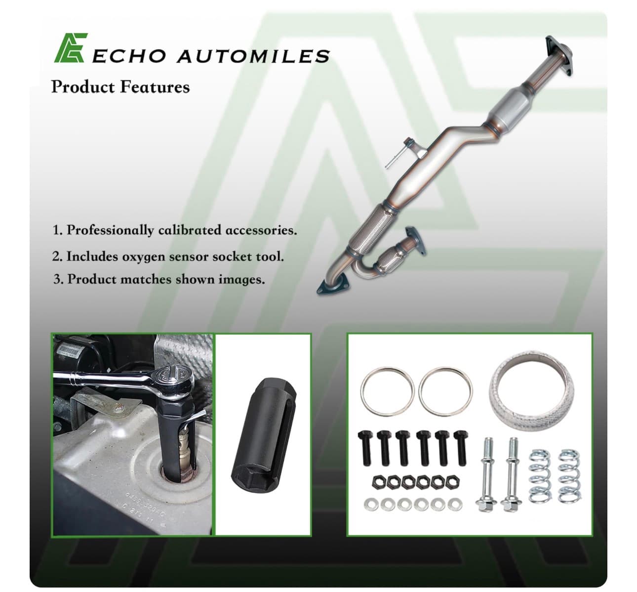 ECHO AUTOMILES Rear Catalytic Converter Compatible with Nissan Pathfinder 2016-2019, QX60 2014-2019, JX35 2013 3.5L Catalytic Convertor EPA Compliant - Thumbnail 2
