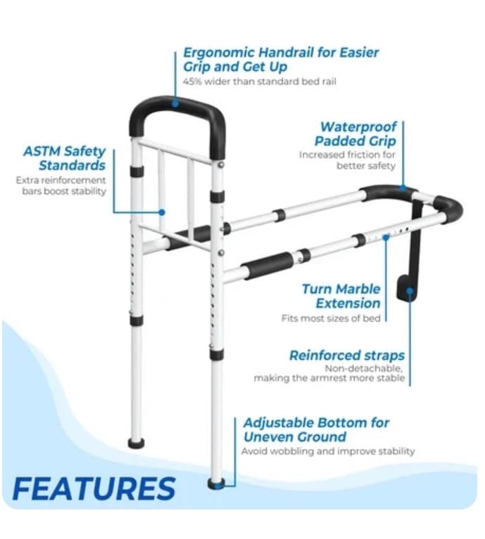 BigDolphin Bed Rail Support 350lbs Heavy Duty - Thumbnail 8