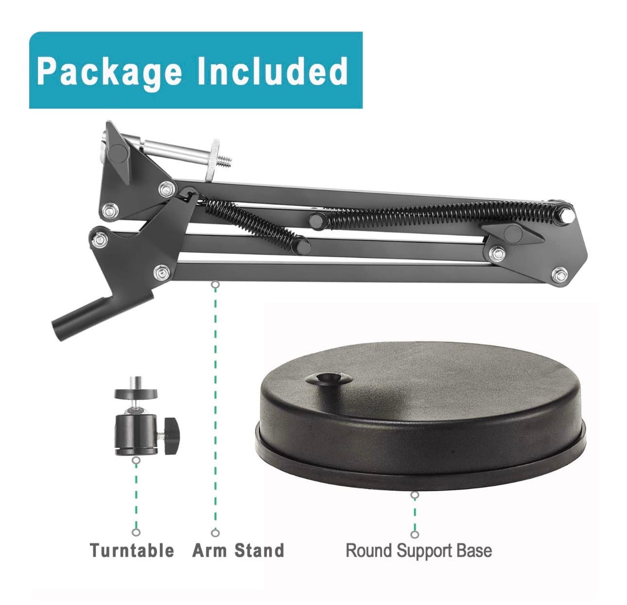 Webcam Stand, Camera Mount 22 Inch Suspension Boom Scissor Arm Stand, for Webcam C925e C922x C922 C930e C930 C920 C615, Hero 8/7/6/5, Ultra/Pro/Pro 2/Pro 3/Brio 4K, DSLR Camera - Thumbnail 4