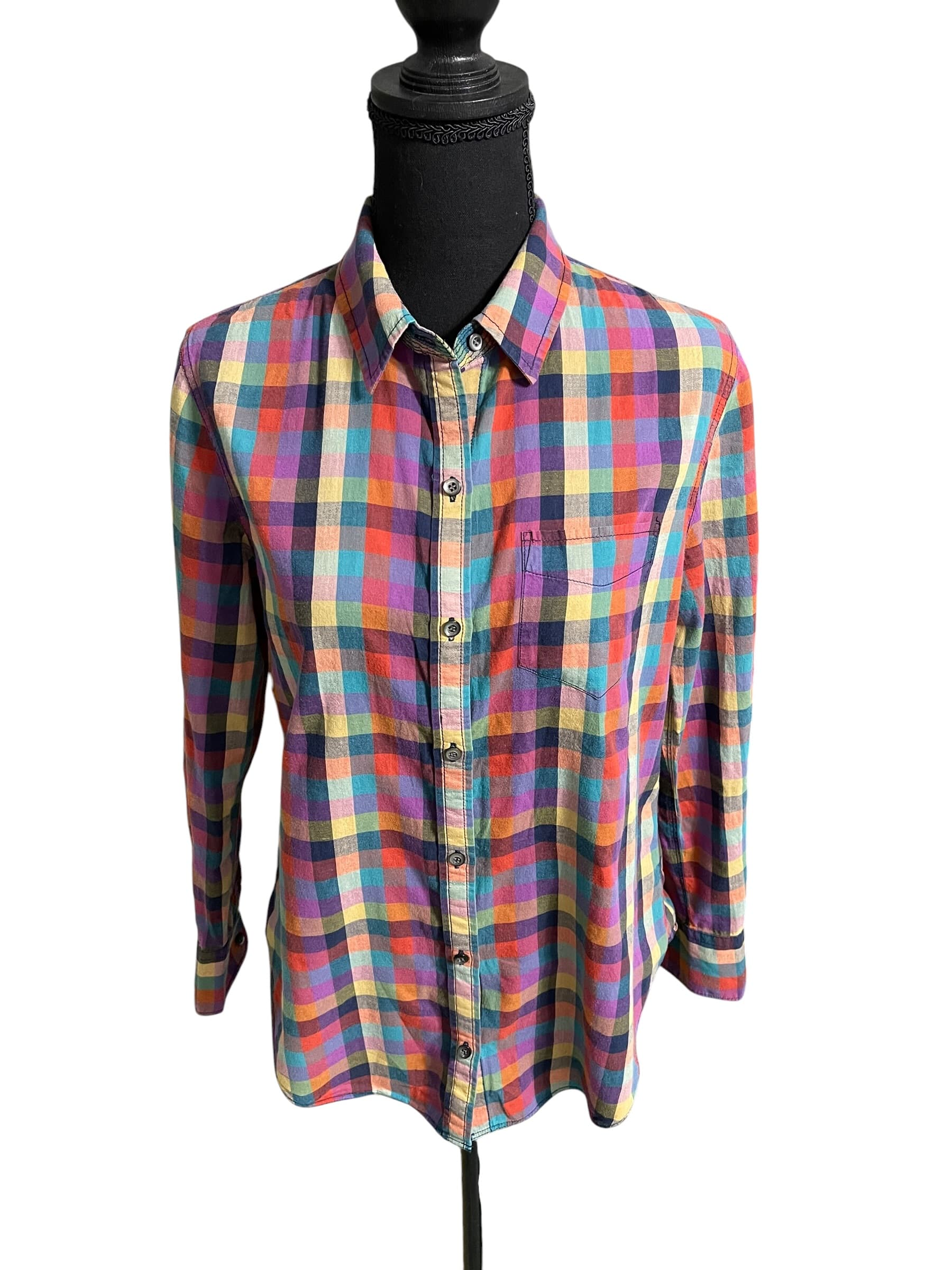 Madewell Women’s Plaid L/S Button Up Shirt/Top - Thumbnail 2