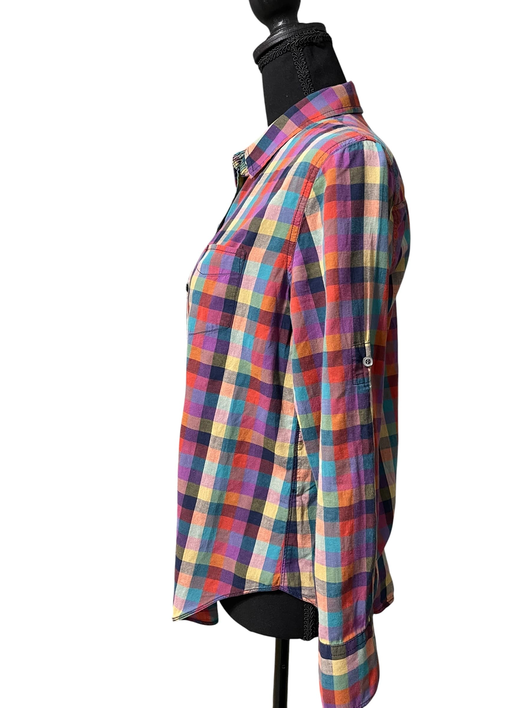 Madewell Women’s Plaid L/S Button Up Shirt/Top - Thumbnail 4