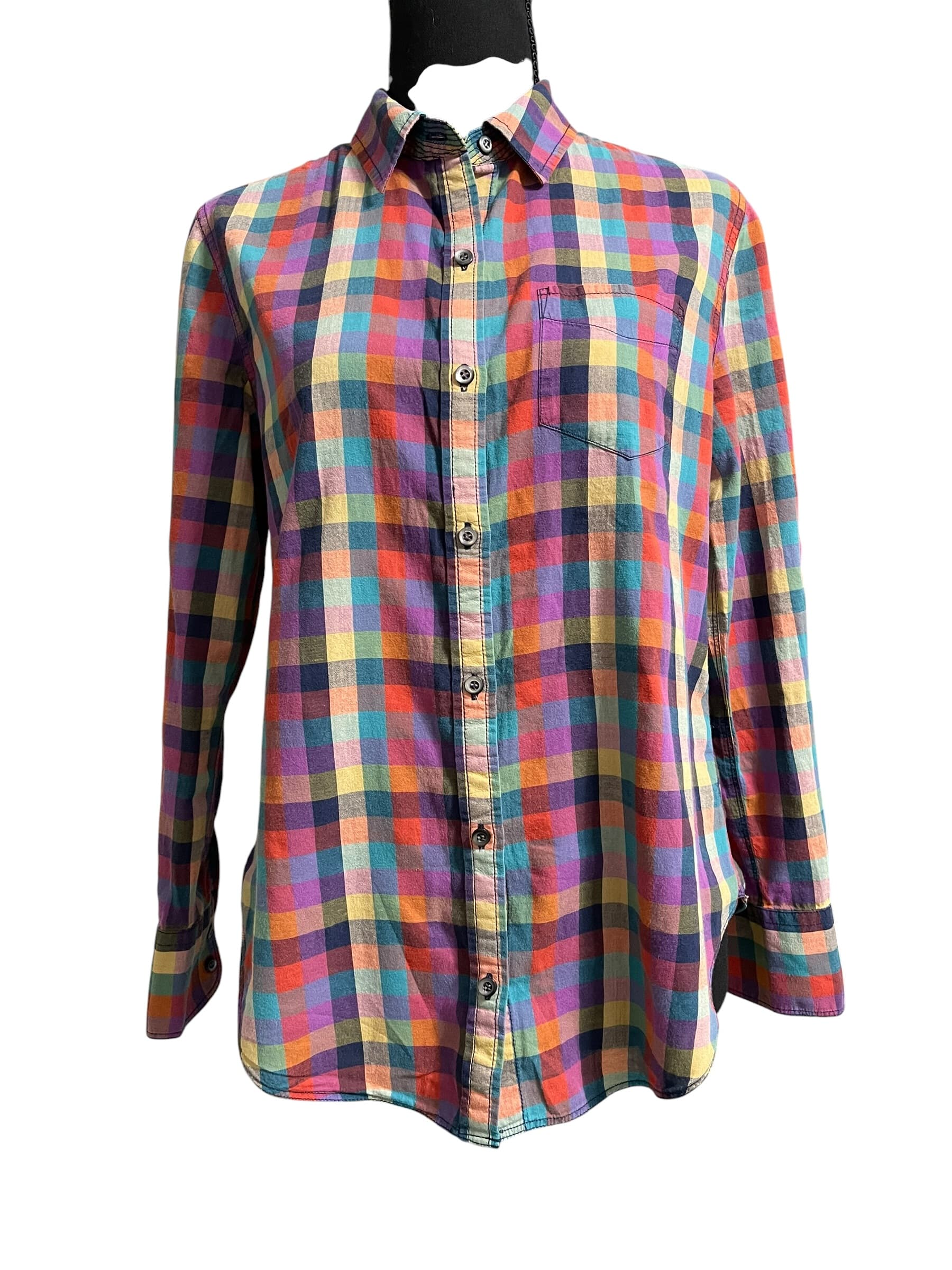 Madewell Women’s Plaid L/S Button Up Shirt/Top - Thumbnail 3