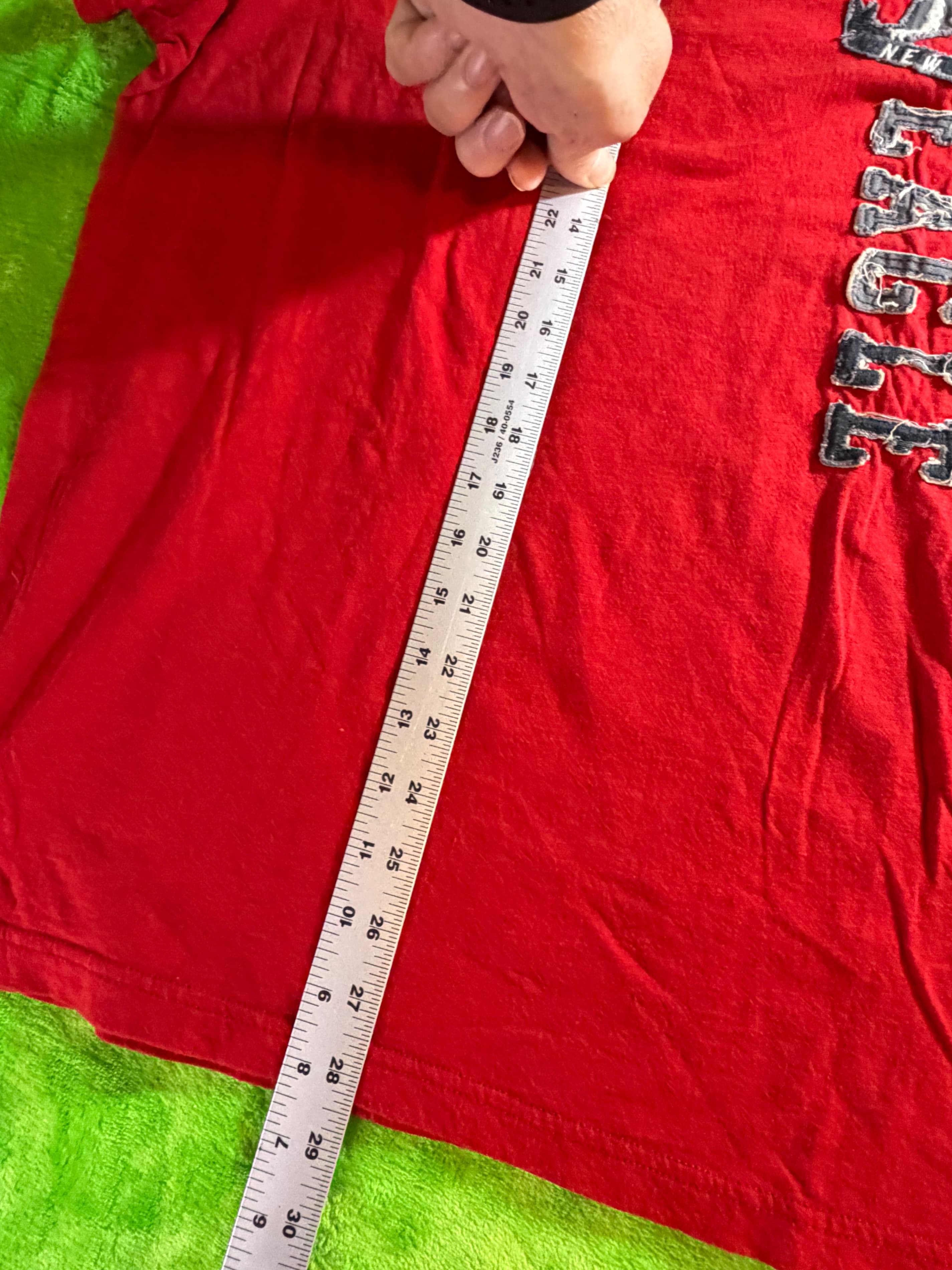 American Eagle Outfitters Eagle 1977 Applique T-Shirt Men's L Red Athletic Fit - Thumbnail 6