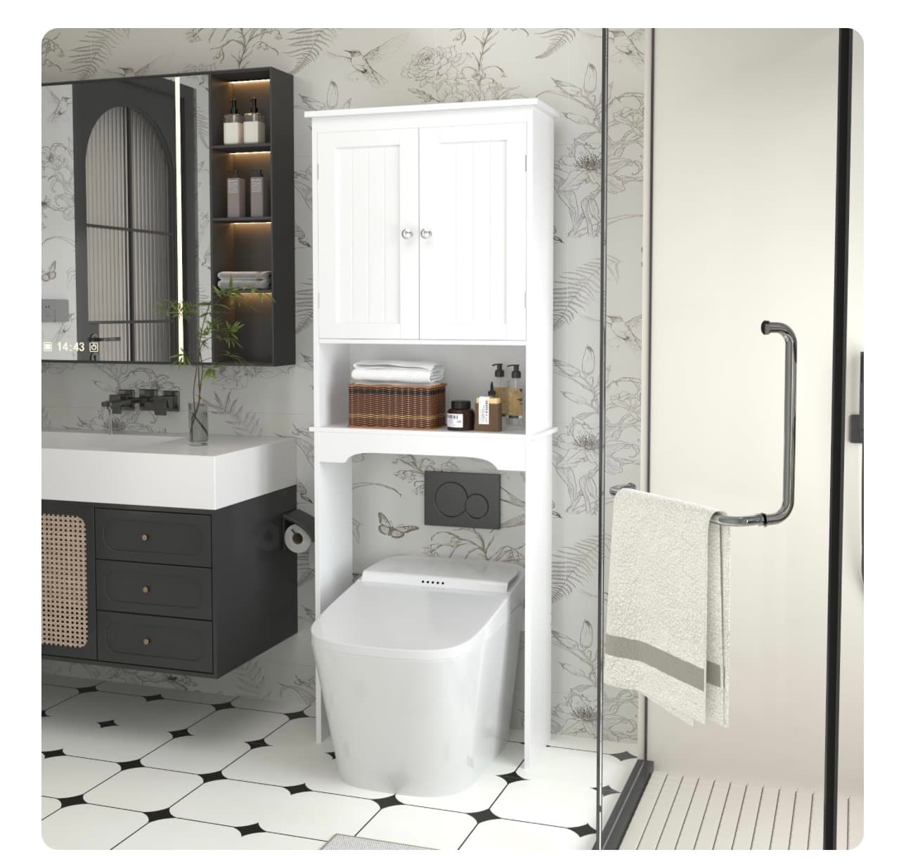 White Over The Toilet Cabinet- New in Box