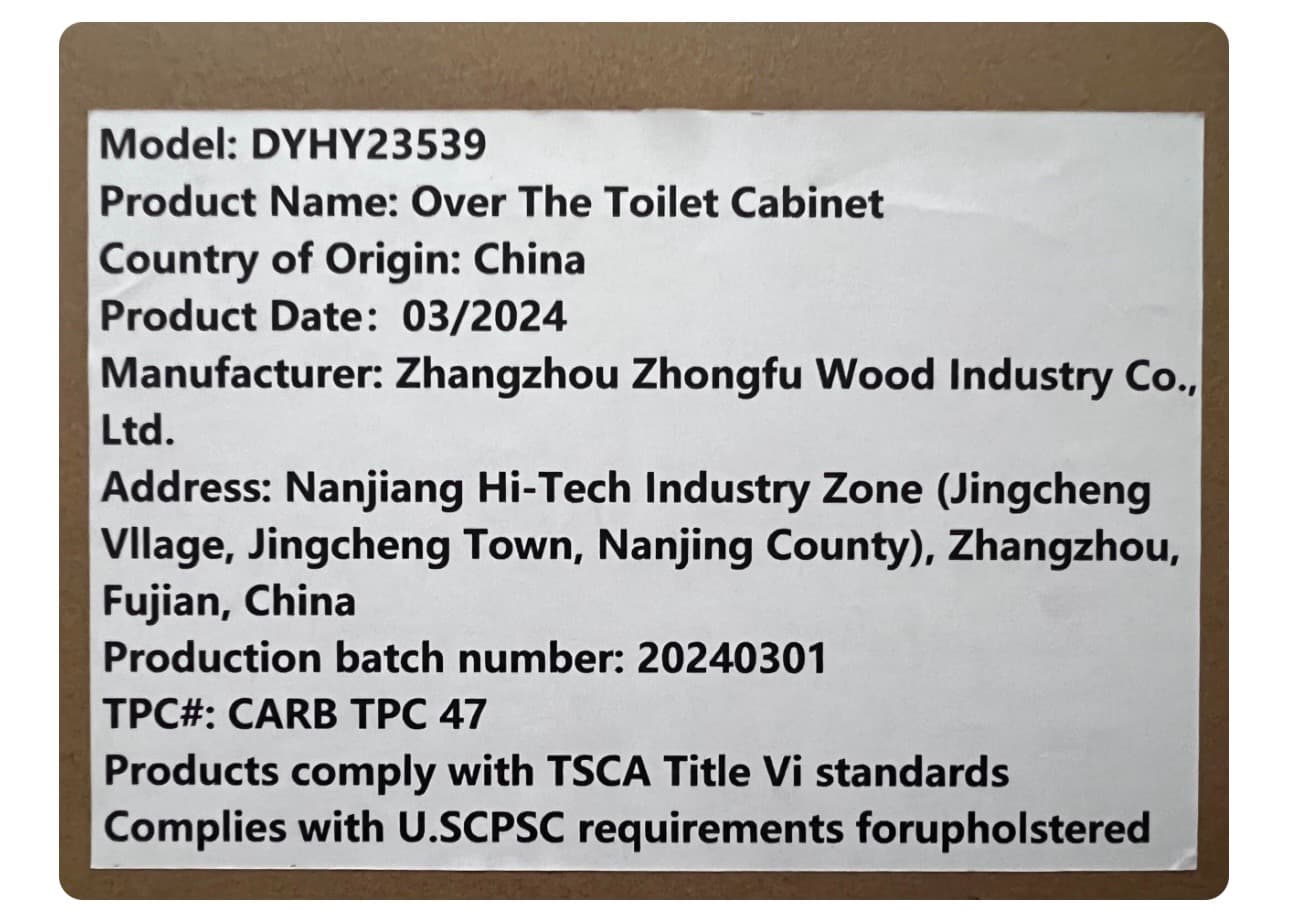 White Over The Toilet Cabinet- New in Box - Thumbnail 2