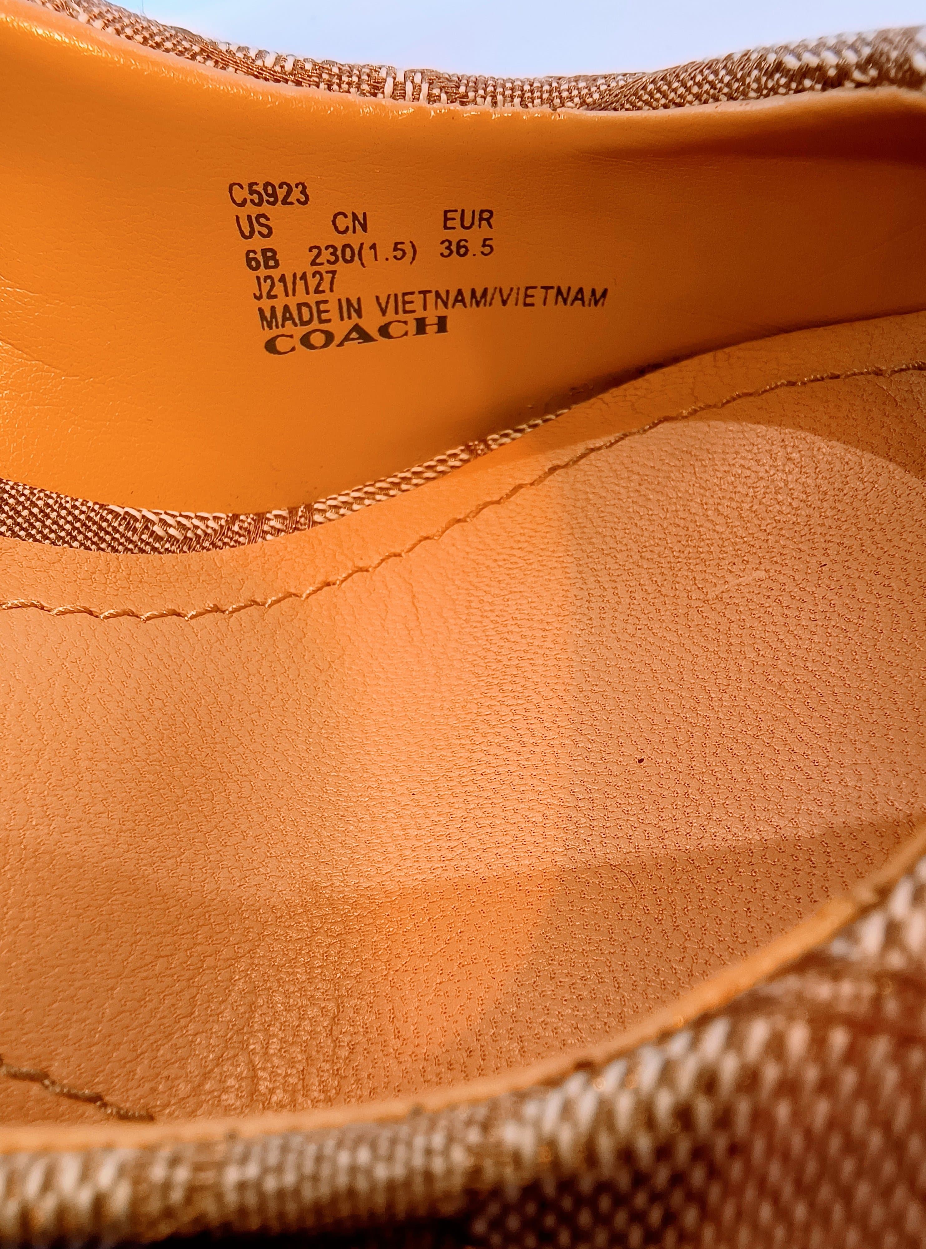 COACH Waverly 85 mm Pump with Bead Chain in Signature Coated Canvas (Tan/Stone) - Thumbnail 11
