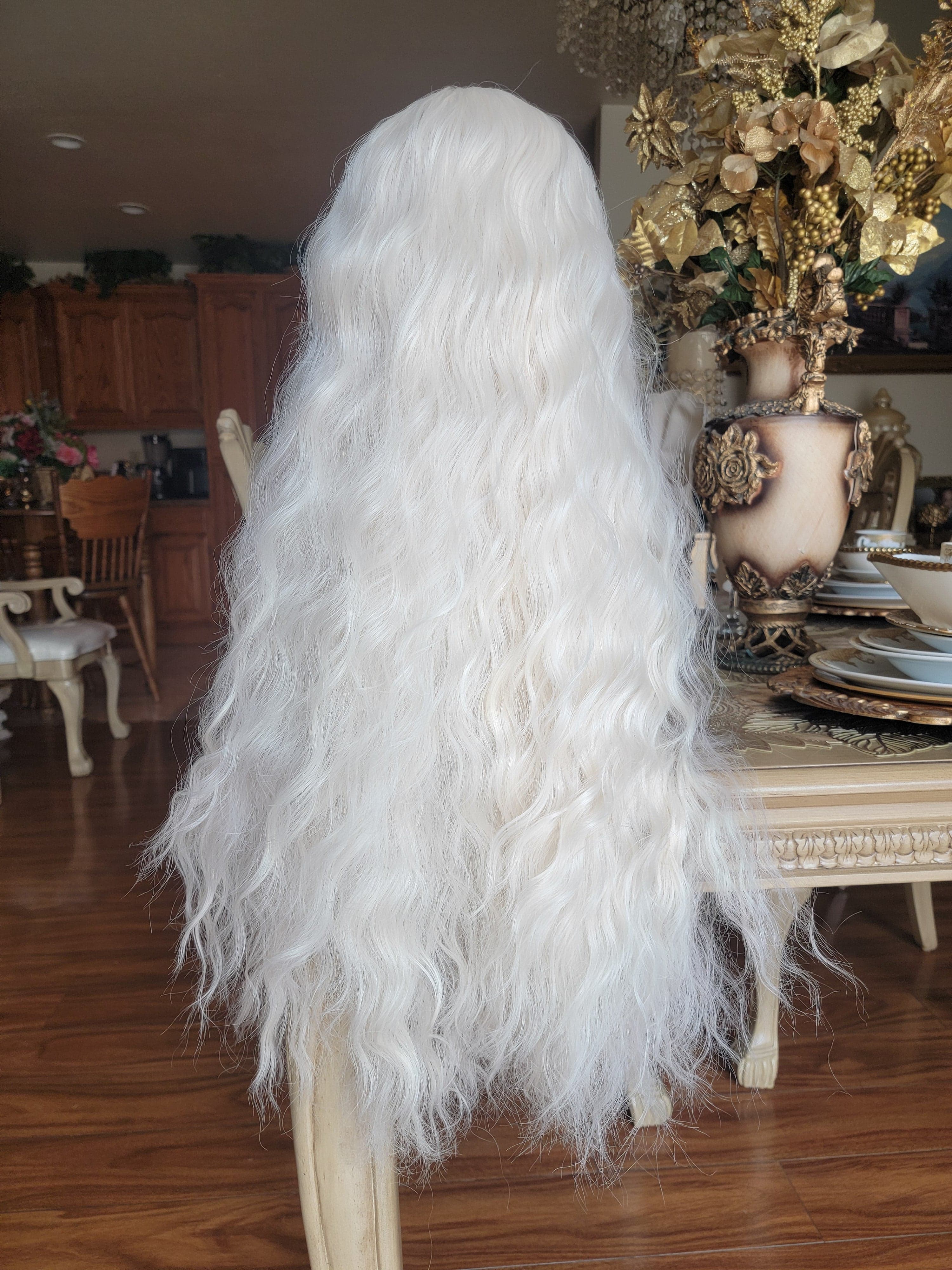 White Blonde Lace Front Wig - Thumbnail 5